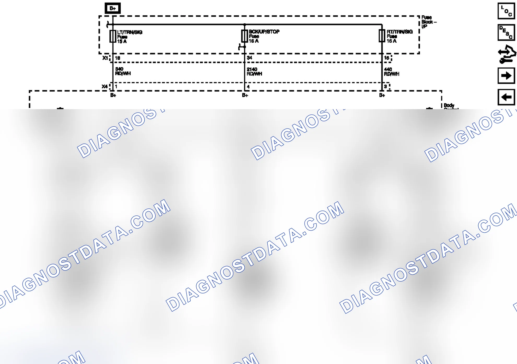 Scheme 12: Rear Turn Signal/Stop Lamps and CHMSL (except T89)