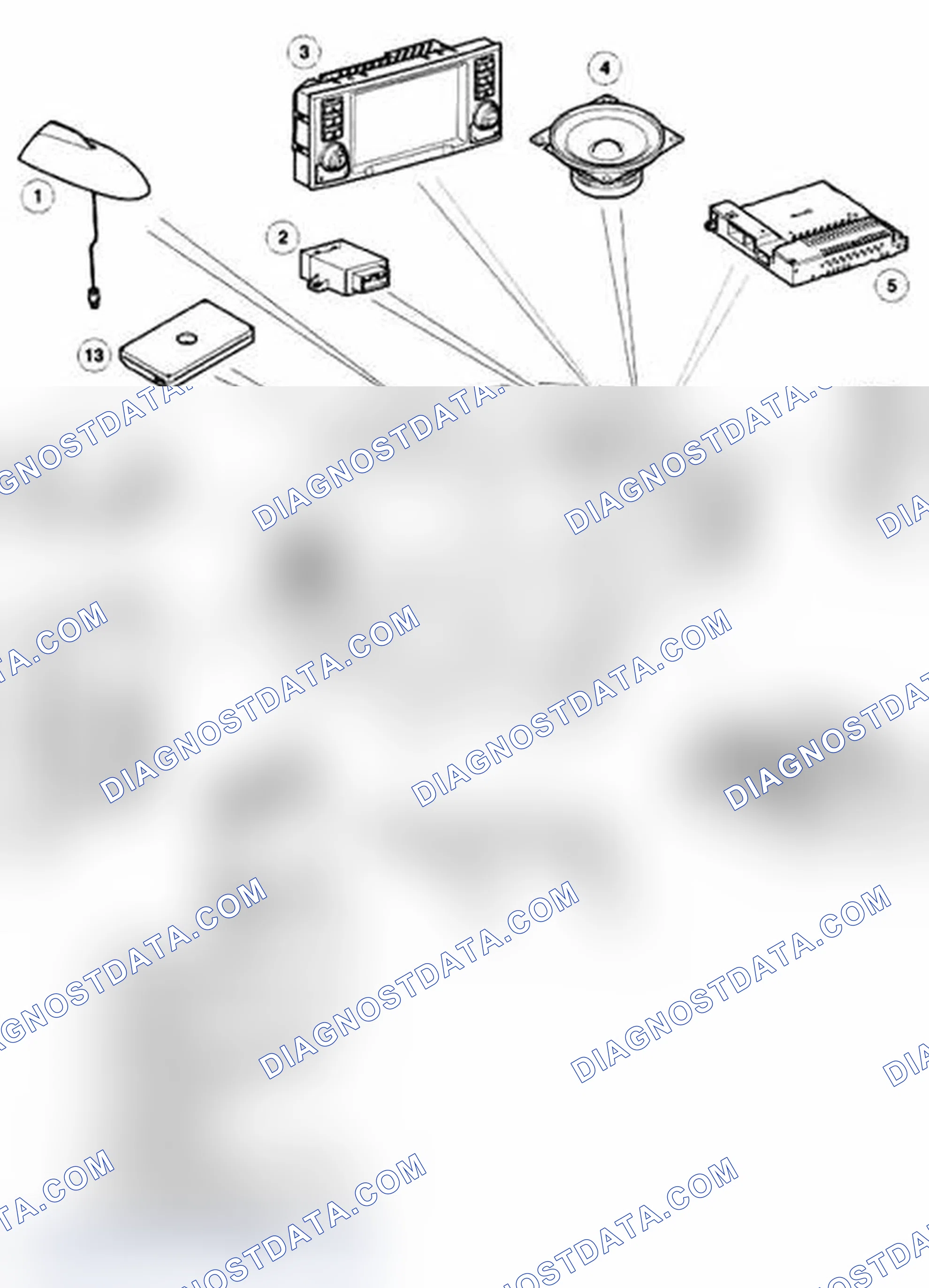 Scheme 19: Audio System Component Location - From 2005 MY