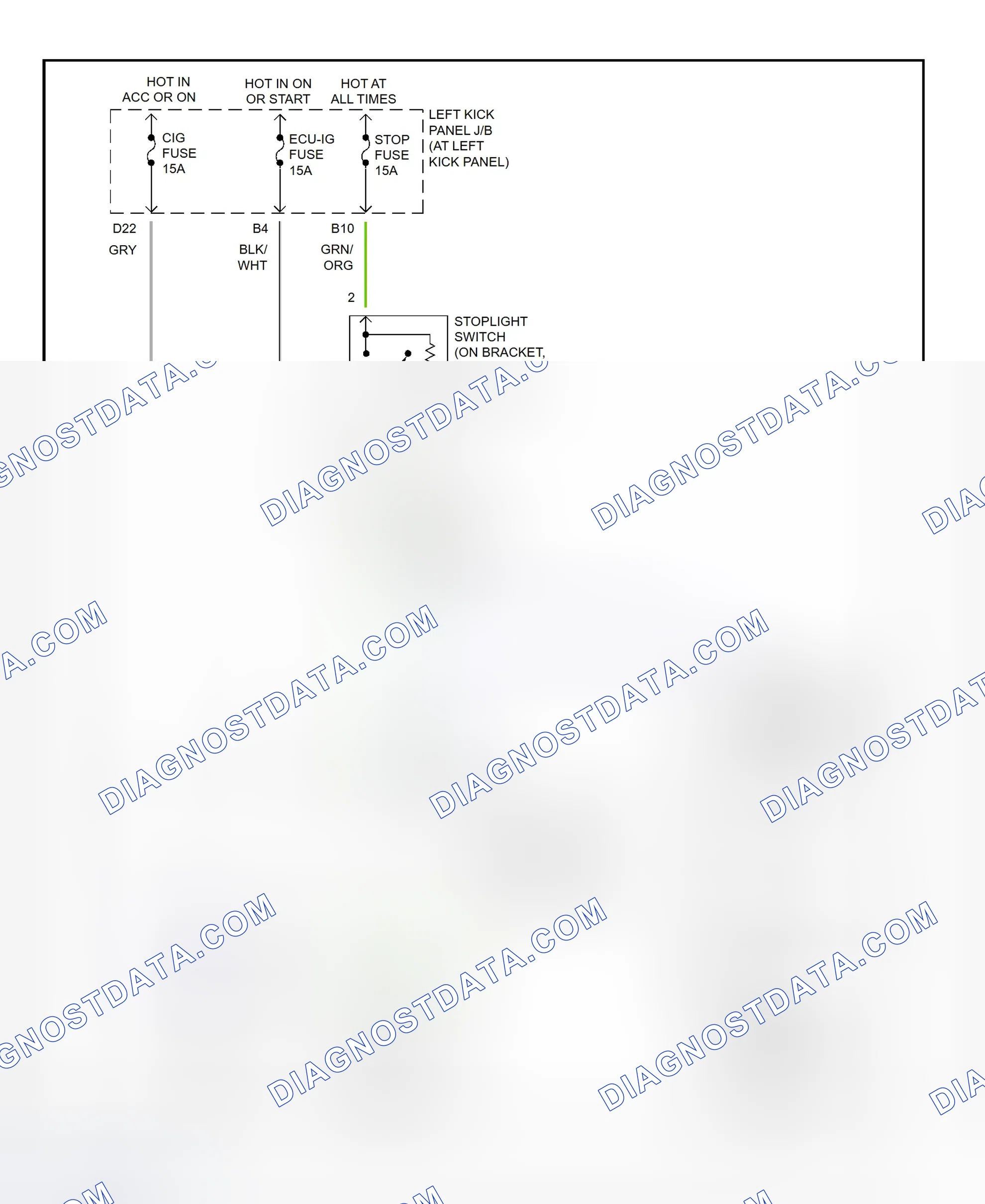 Scheme 444: Shift Interlock System Wiring Diagram (2001 - Toyota Land Cruiser)