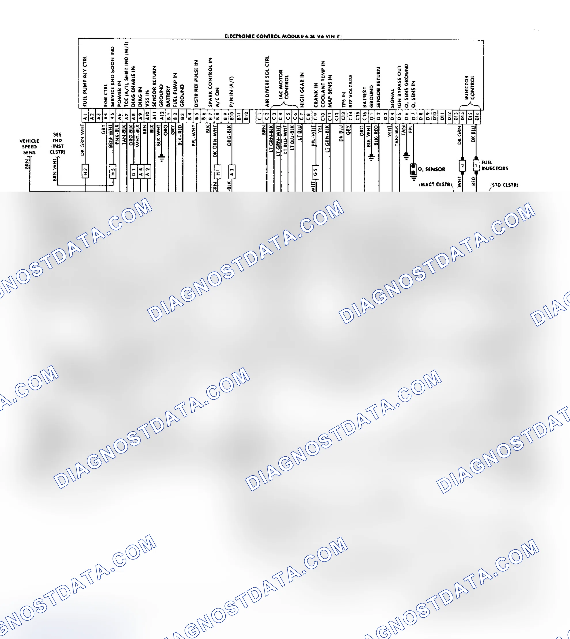 Scheme 157: "M" Series: Astro & Safari (4.3L) Wiring Diagram