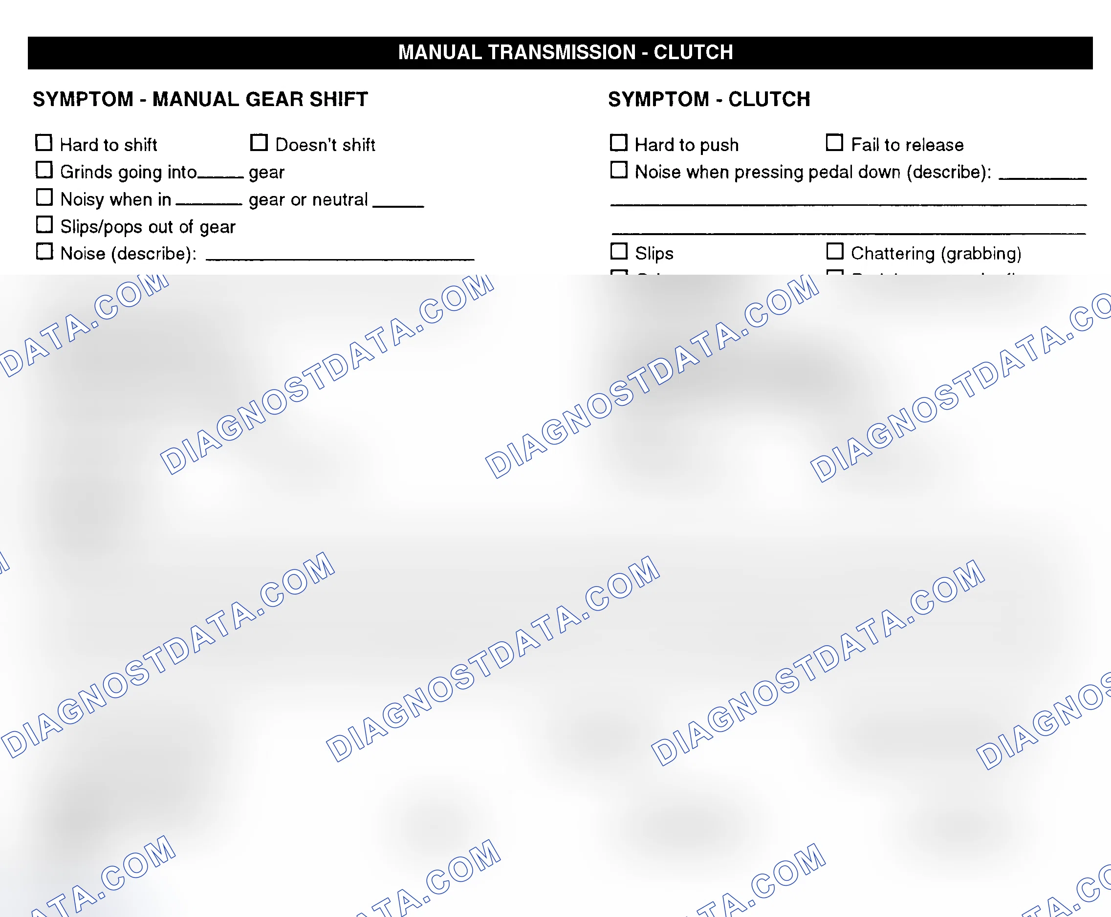 Scheme 10: Manual Transmission & Clutch