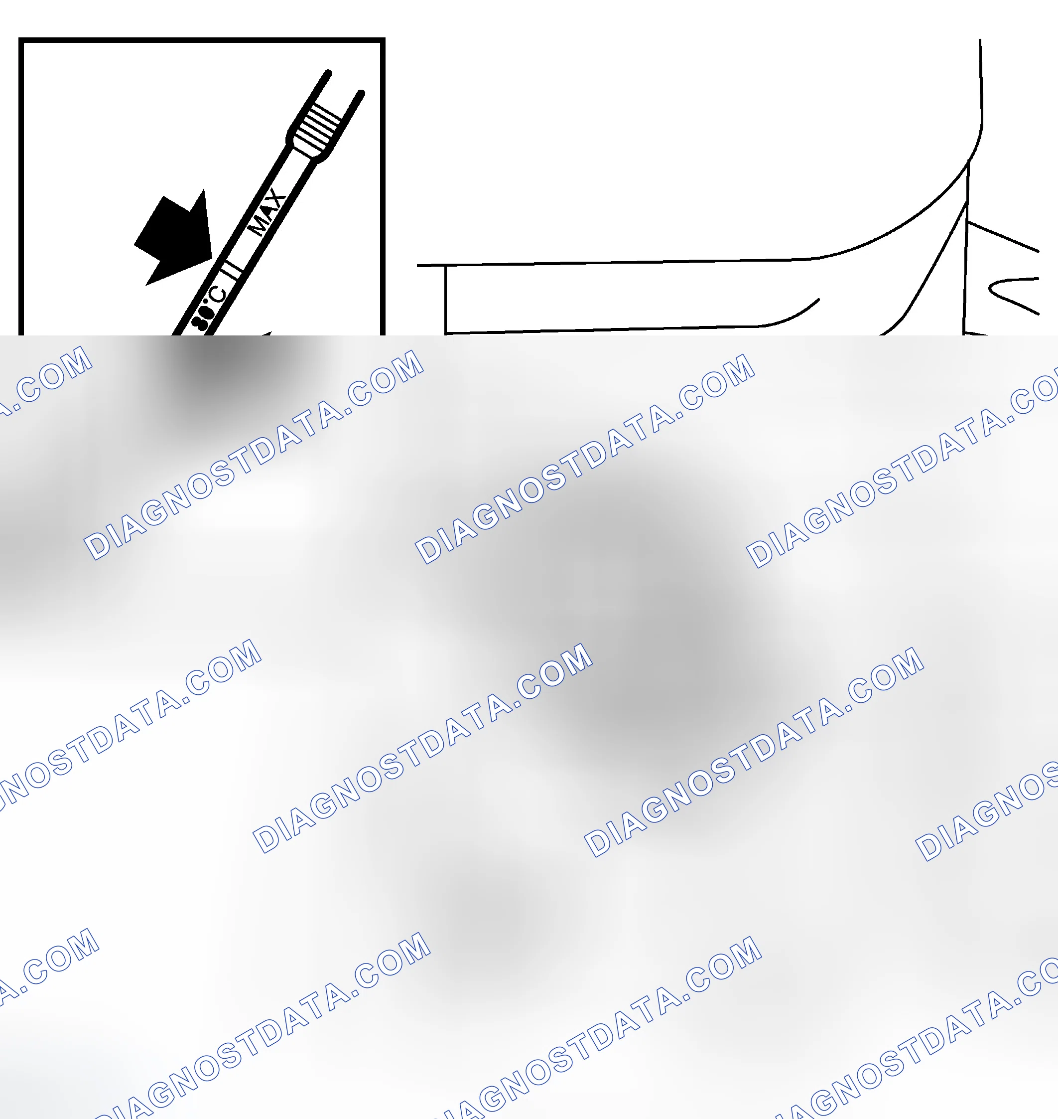 Scheme 314: Fluid level, automatic transmission