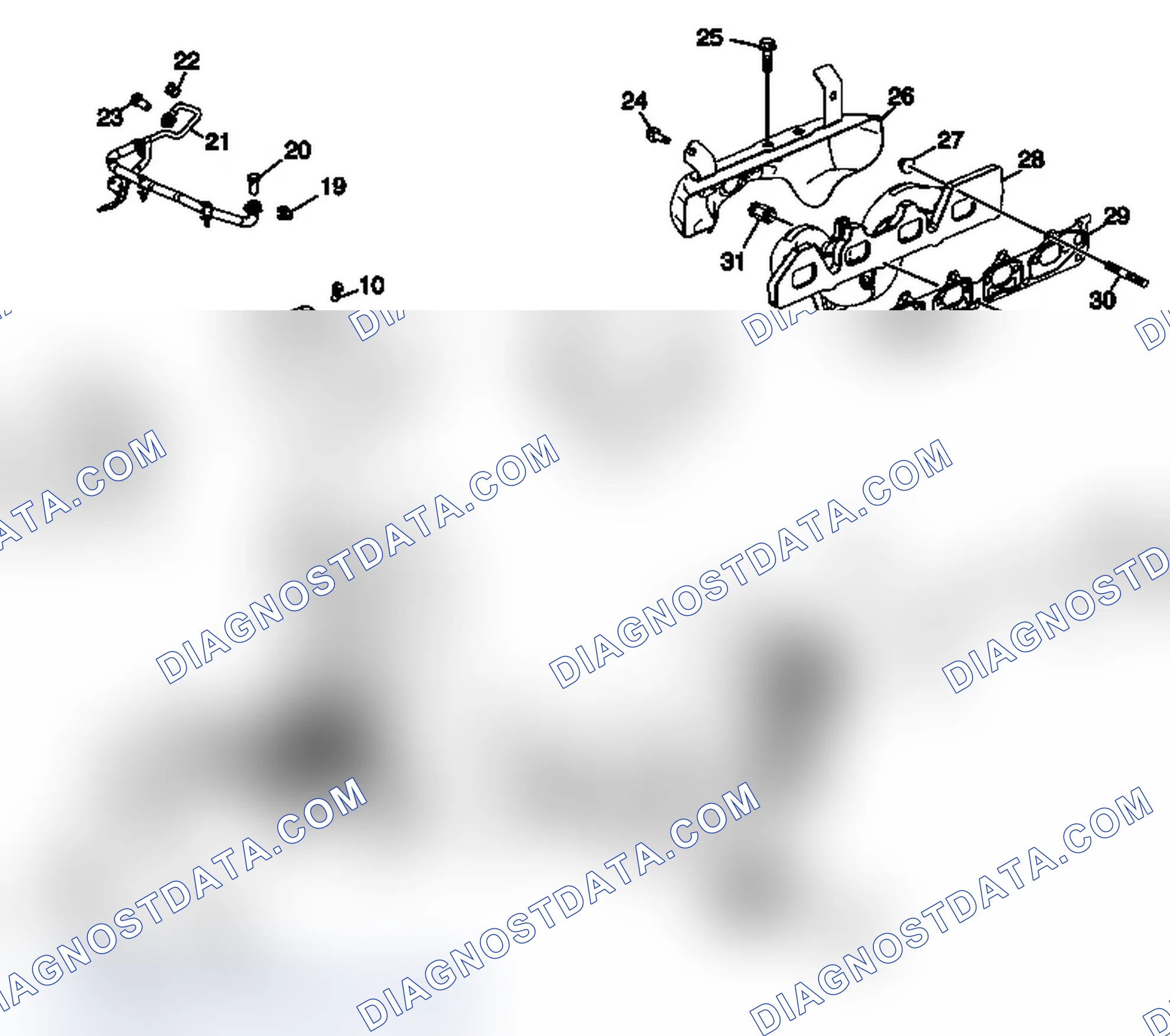Scheme 77: Exhaust Manifold and Components