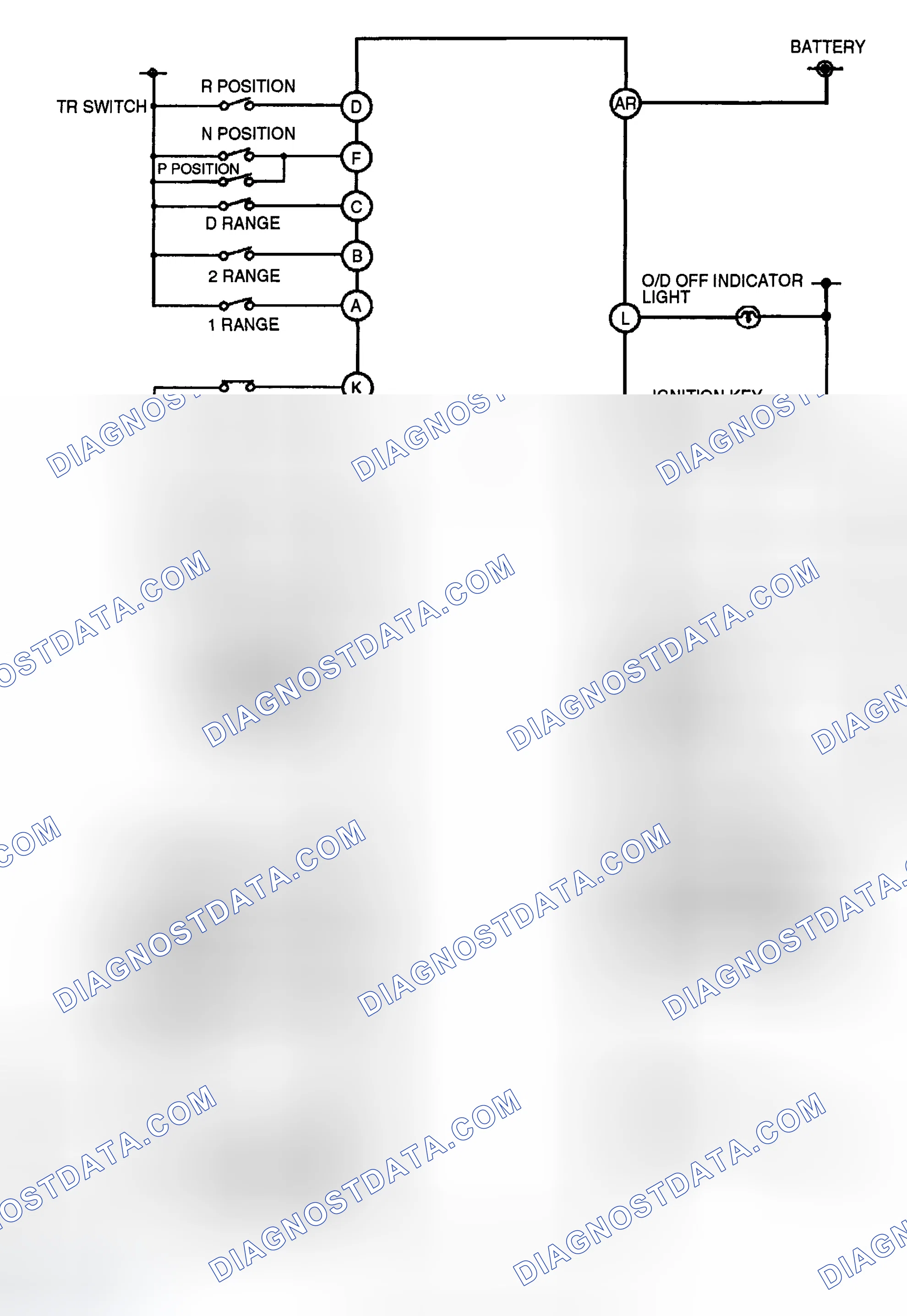 Scheme 287: AUTOMATIC TRANSMISSION CONTROL SYSTEM WIRING DIAGRAM
