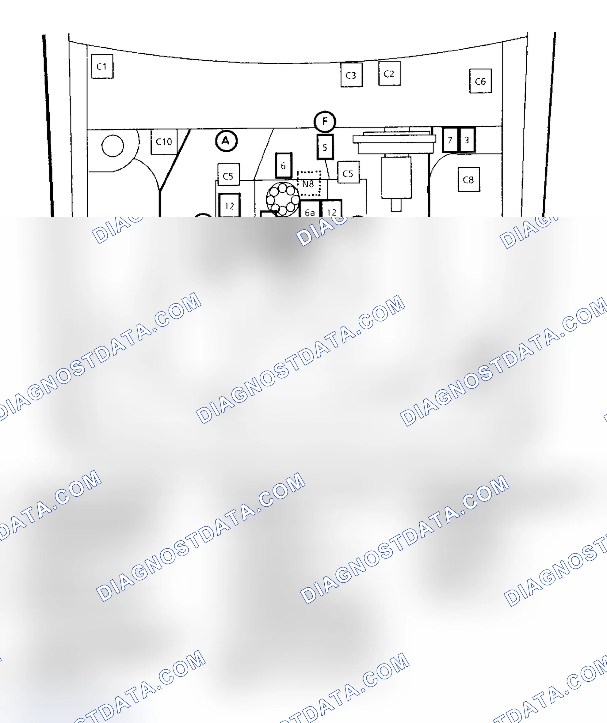 Scheme 687: 5.0L TBI Component Locations ("F" Body)
