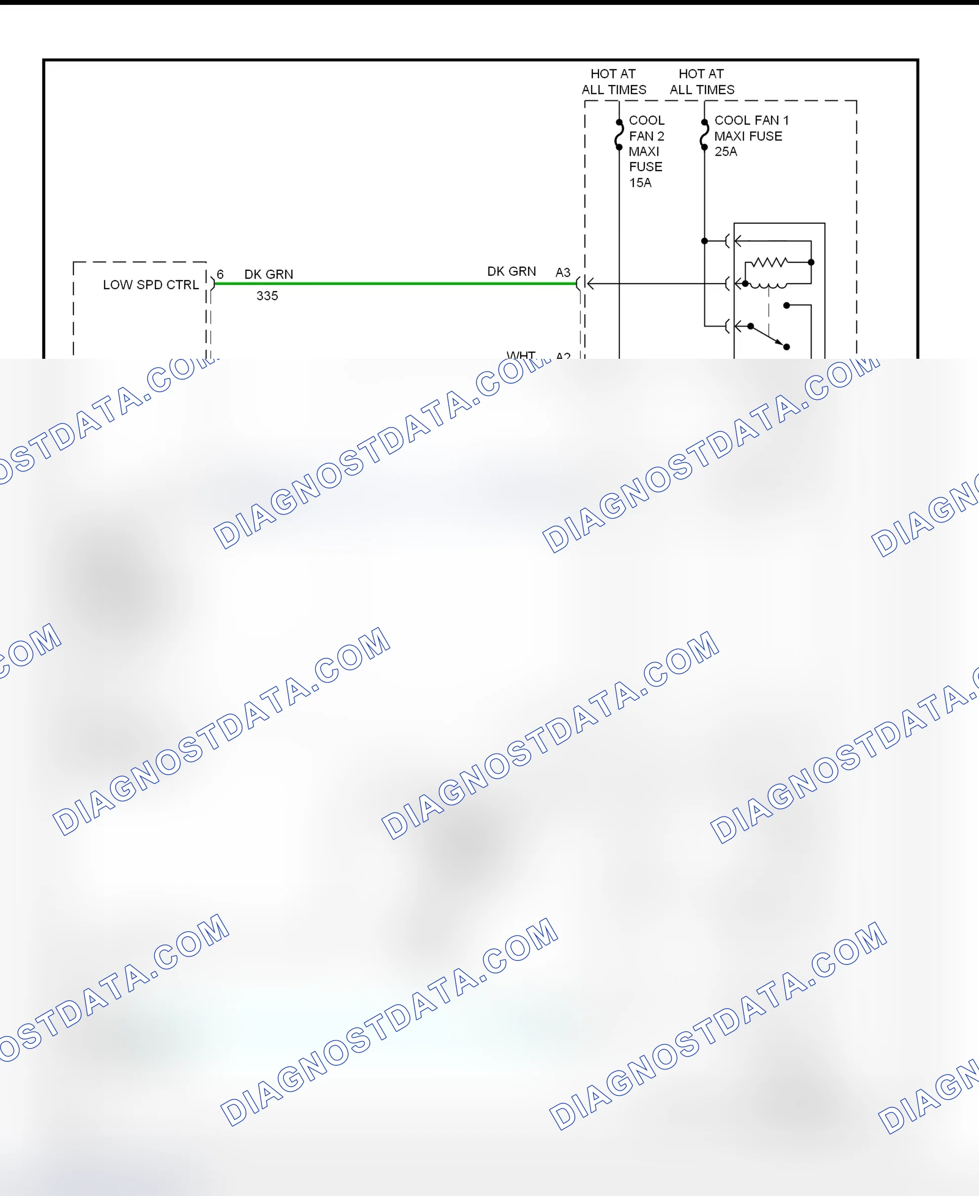 Scheme 37: Cooling Fan System Wiring Diagram (1999 Regal 3.8L VIN K)