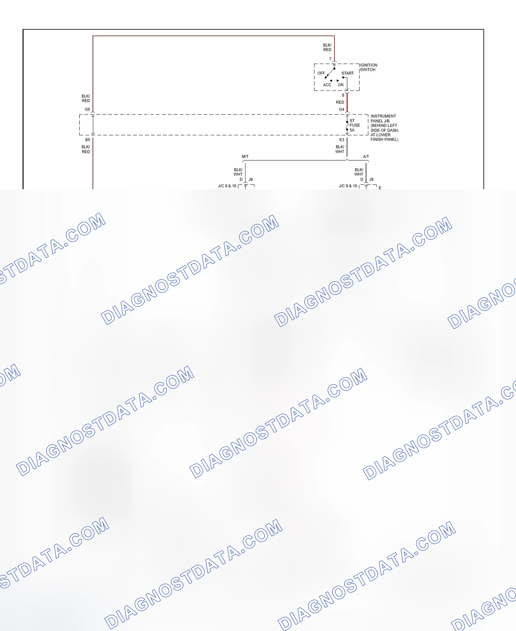 Fig. 24: Starting System Wiring Diagram (Corolla)