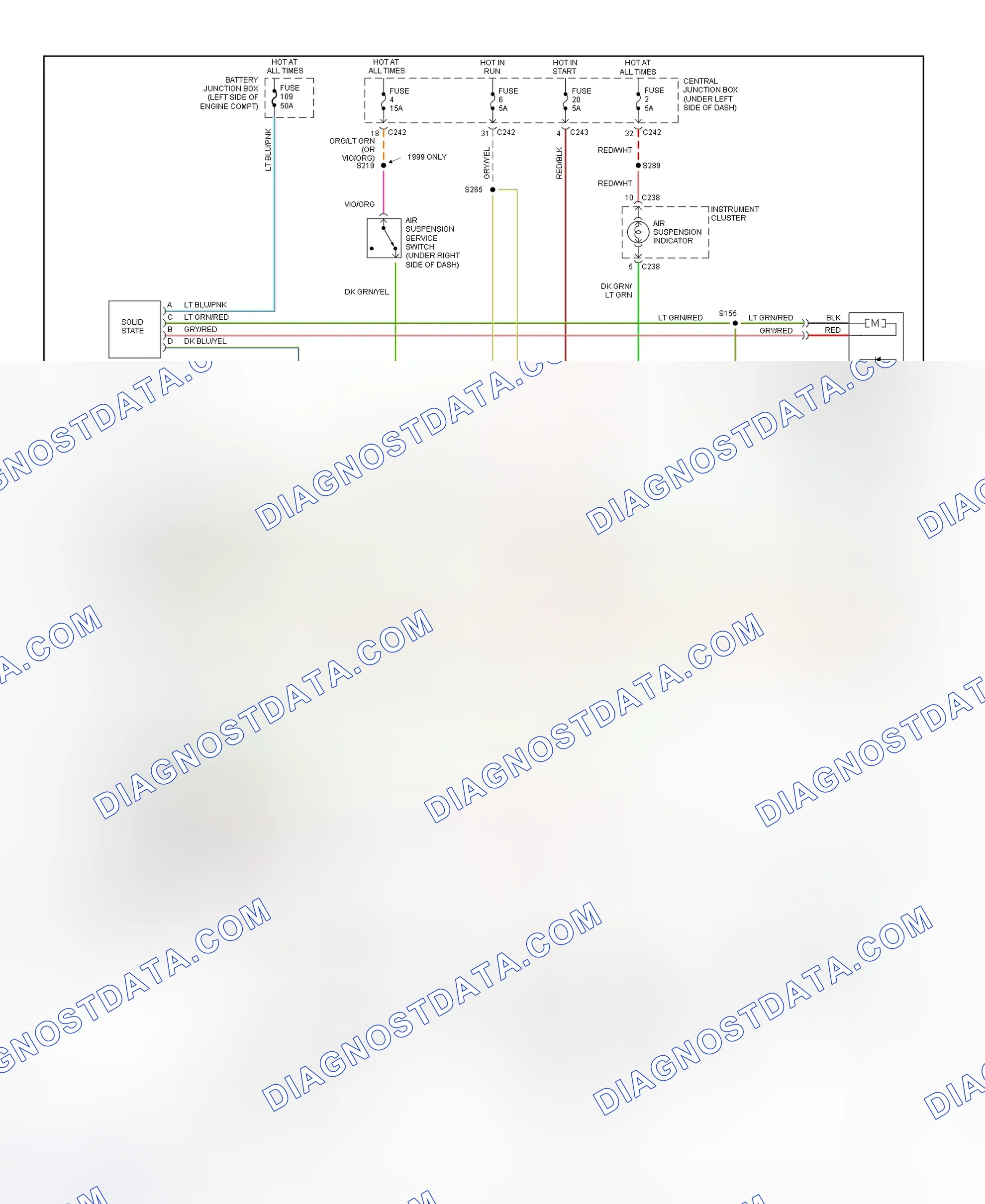 Fig. 5: Electronic Suspension Wiring Diagram (2000 Expedition & Navigator - 1 Of 2)