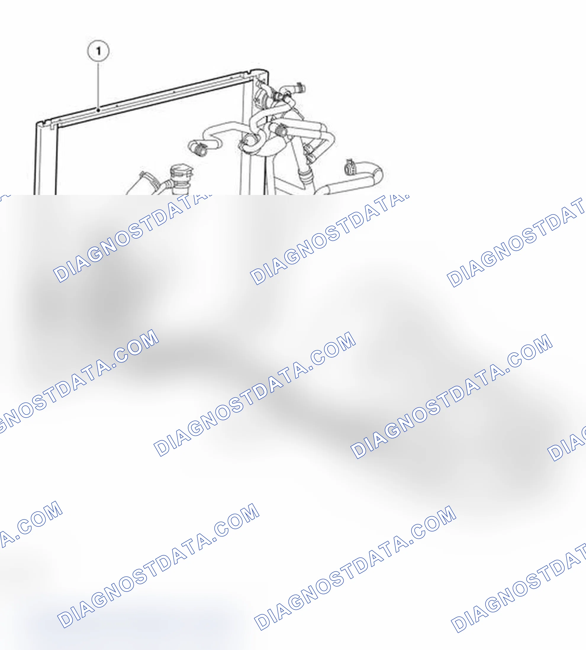 Scheme 45: 4.2L V8 FLUID COOLING COMPONENT LOCATION