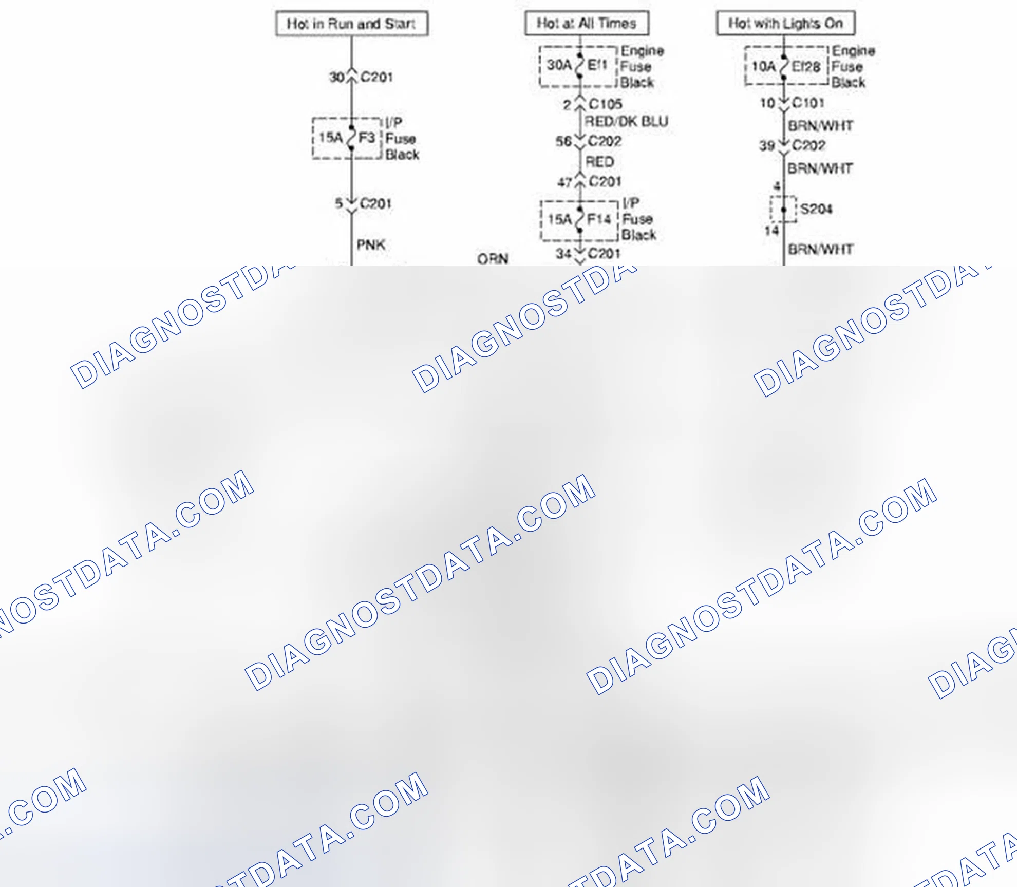 Scheme 19: Turn and Hazard Lamps Circuit Diagram (For HATCHBACK Model, CANADA ONLY)