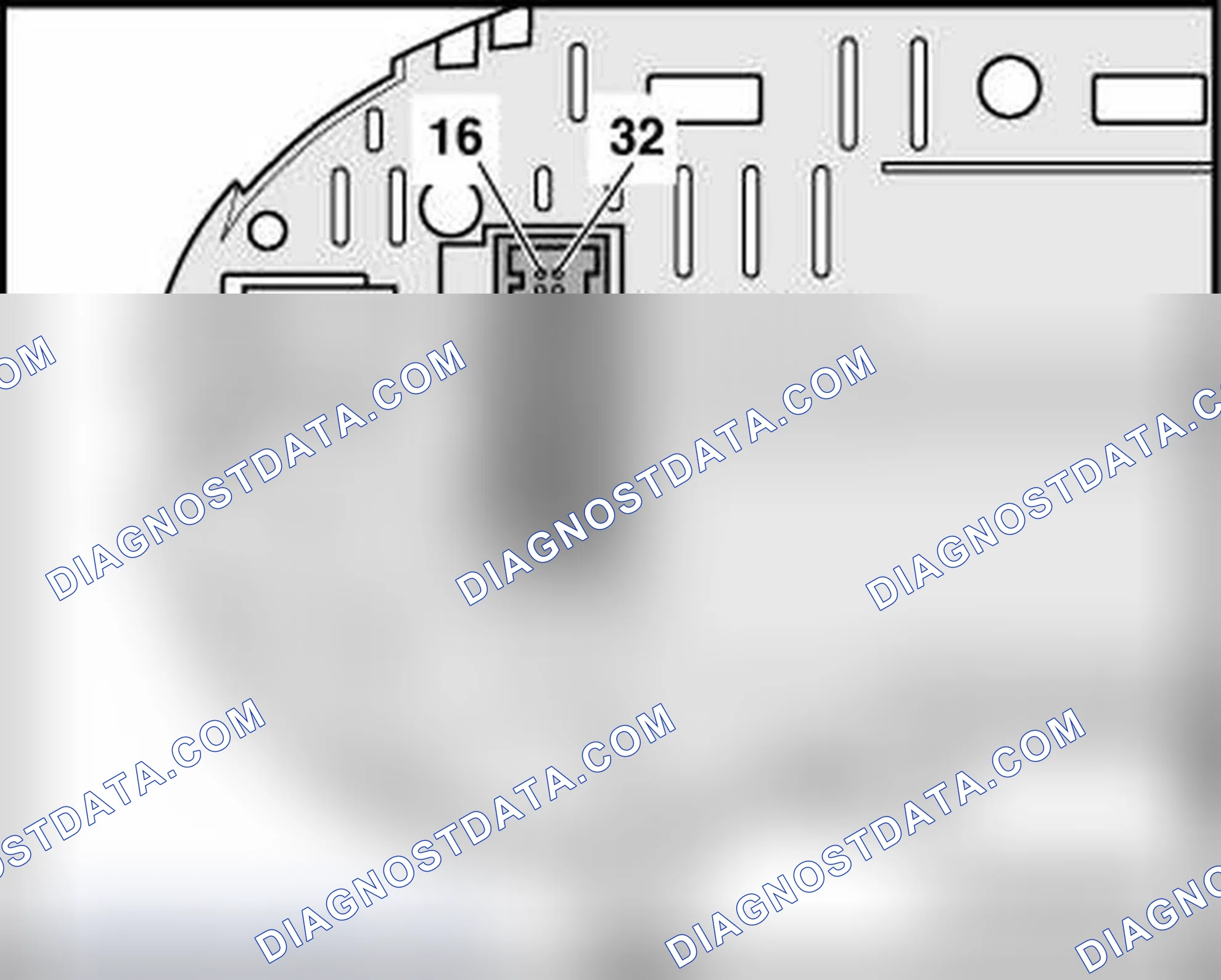 Scheme 16: INSTRUMENT CLUSTER MULTI-PIN CONNECTORS, CONTACT ASSIGNMENT