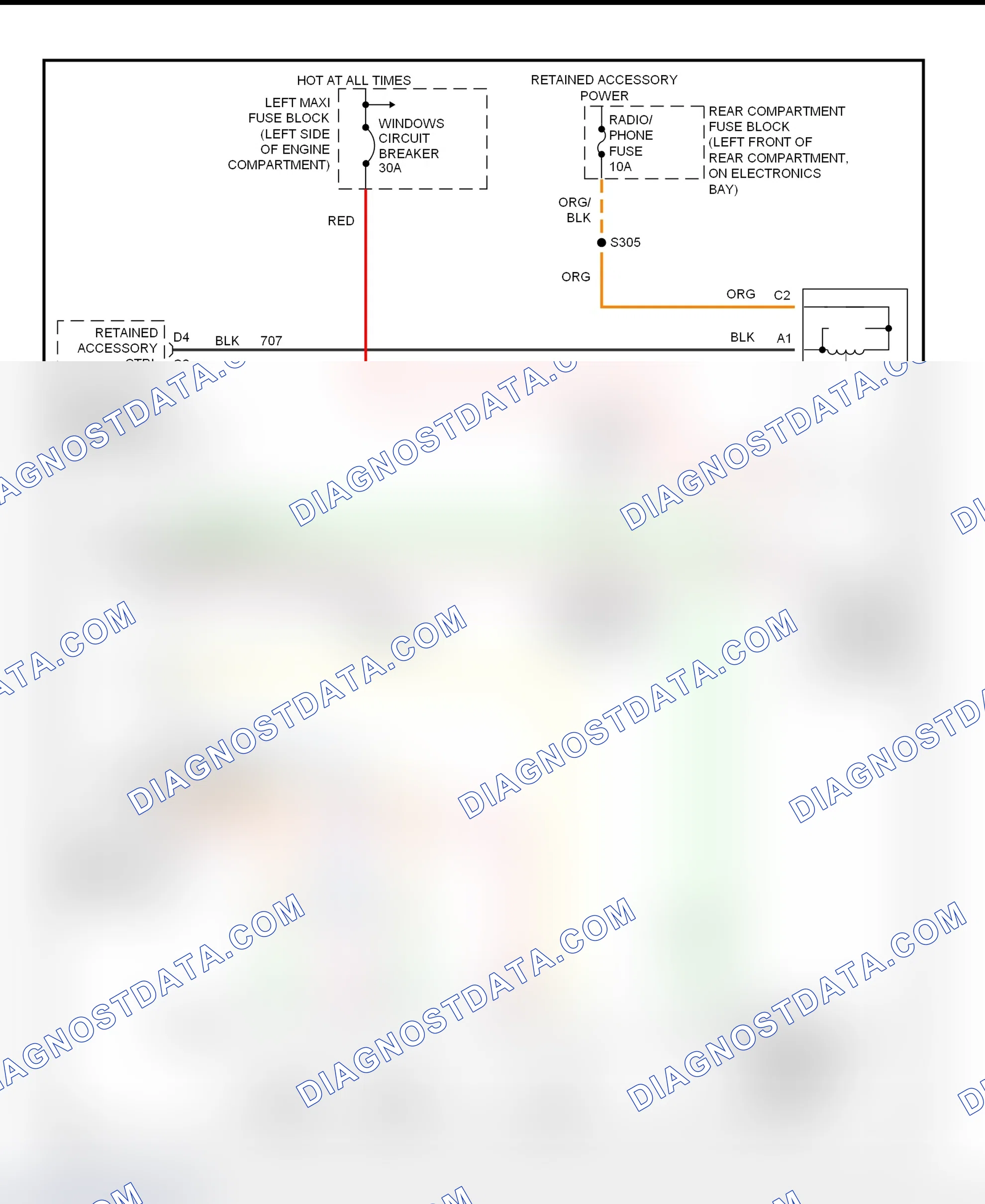 Fig. 3: Power Sun Roof System Wiring Diagram (1998)