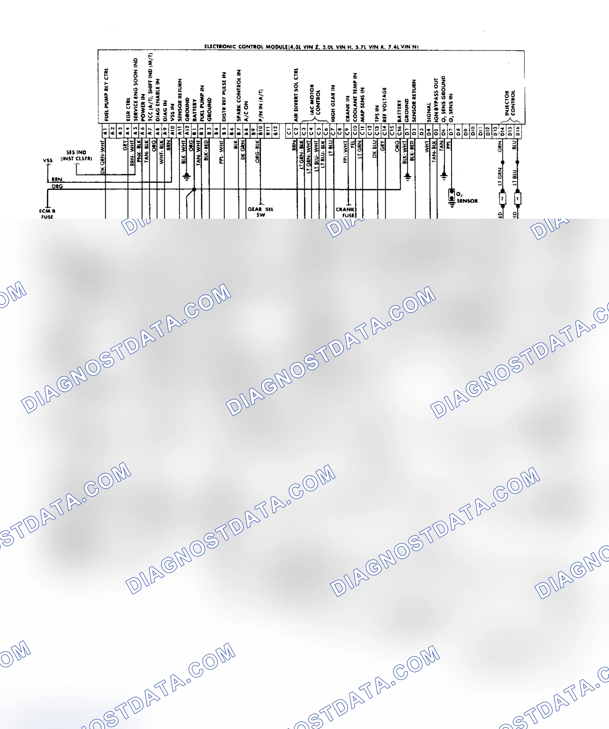 Scheme 158: "G" Series Van (4.3L, 5.0L & 5.7L & 7.4L) Wiring Diagram