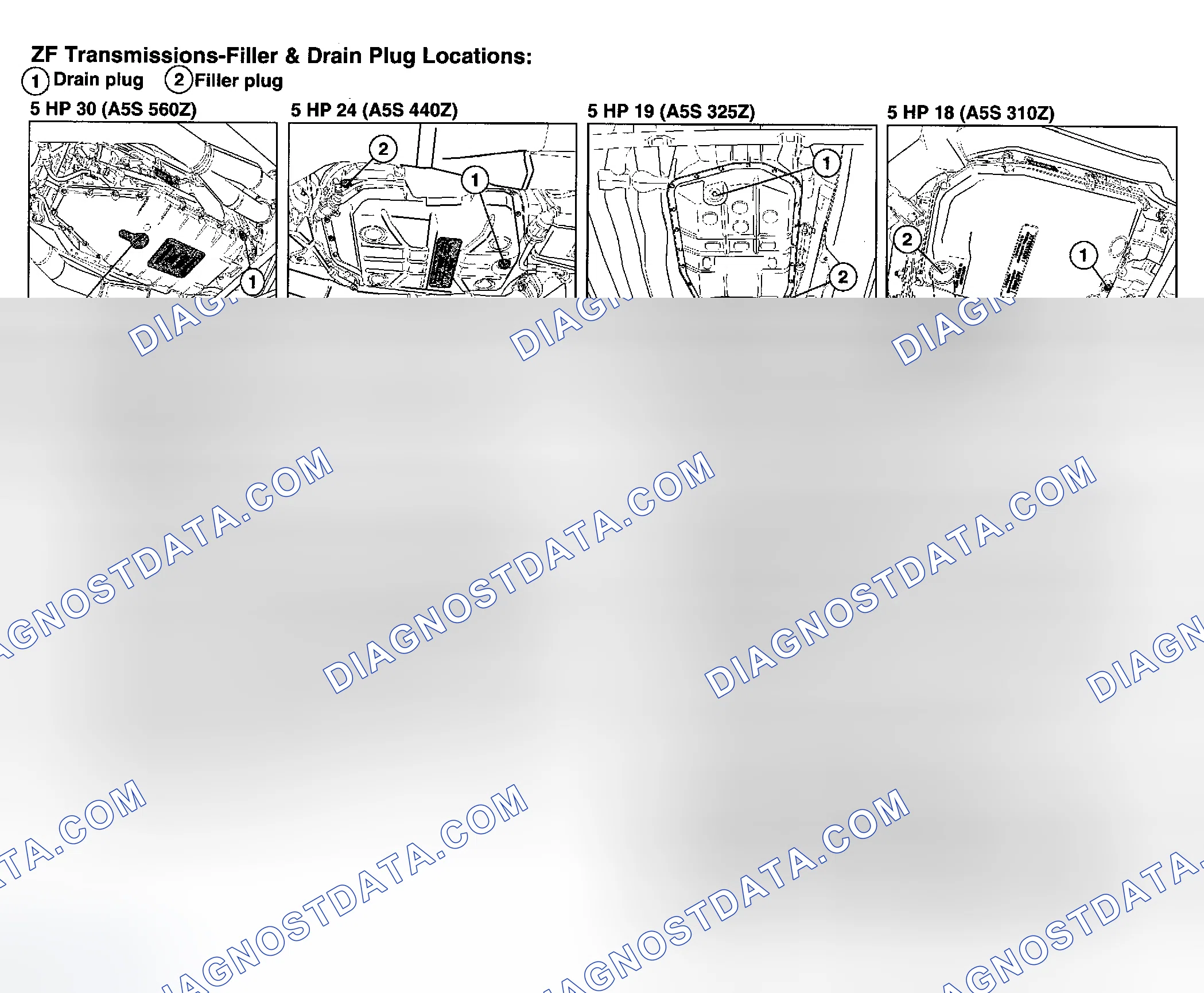 Scheme 104: Models Without A Transmission Dipstick