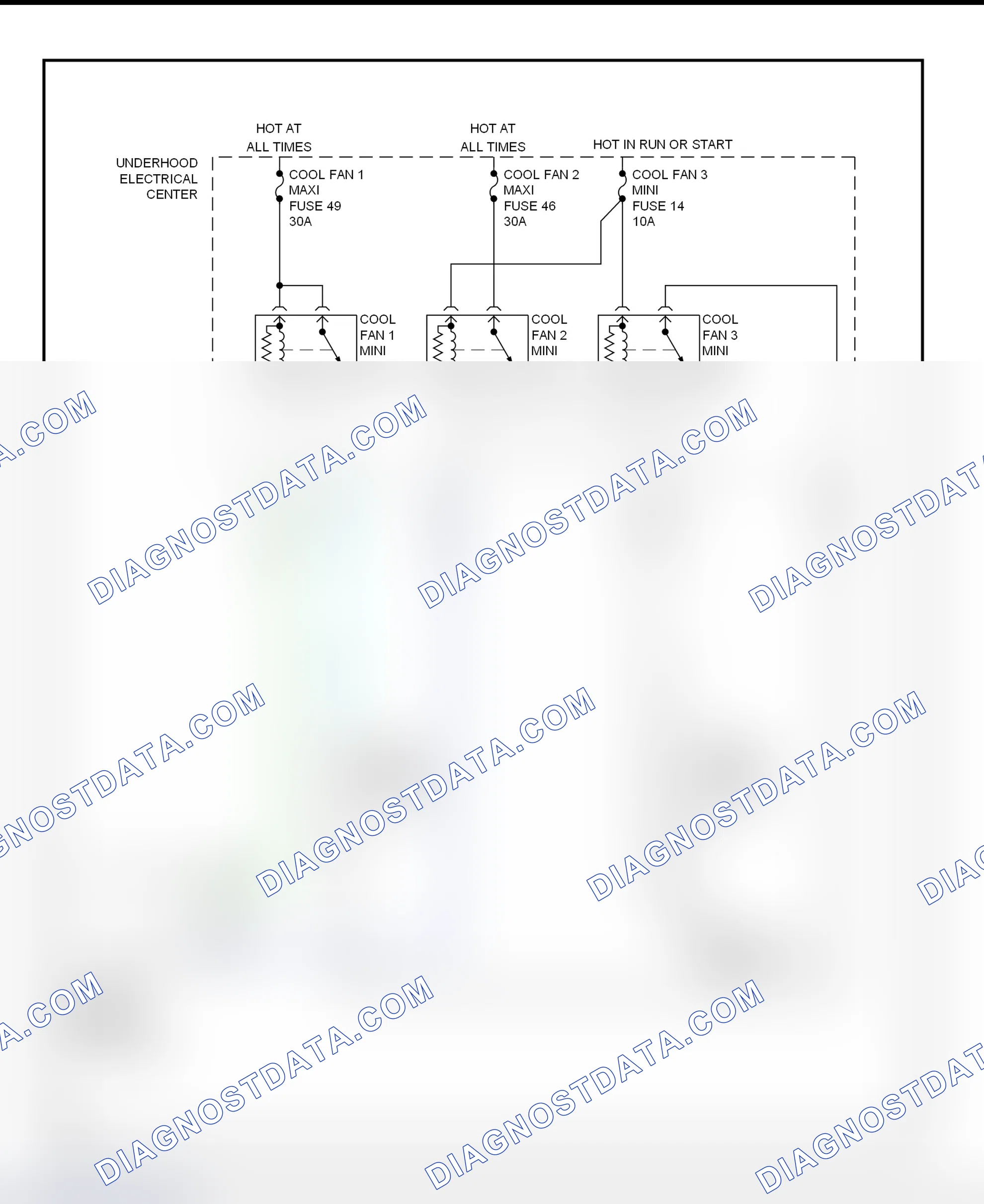 Scheme 12: Cooling Fan System Wiring Diagram (1998 Corvette)