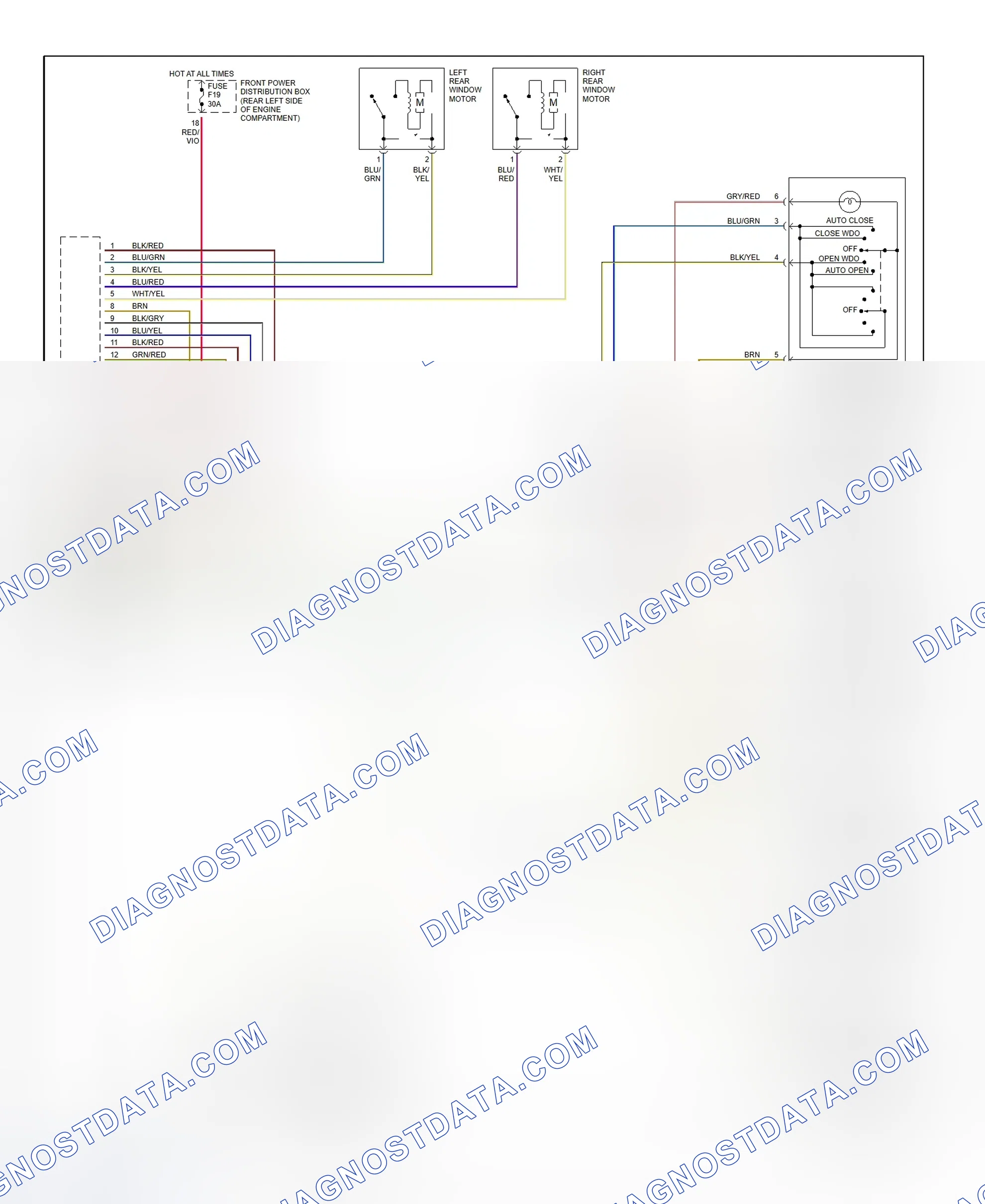 Scheme 5: Power Window Wiring Diagram (1997 318i, 318is, 328i, 328is & M3 - 2 Of 2)
