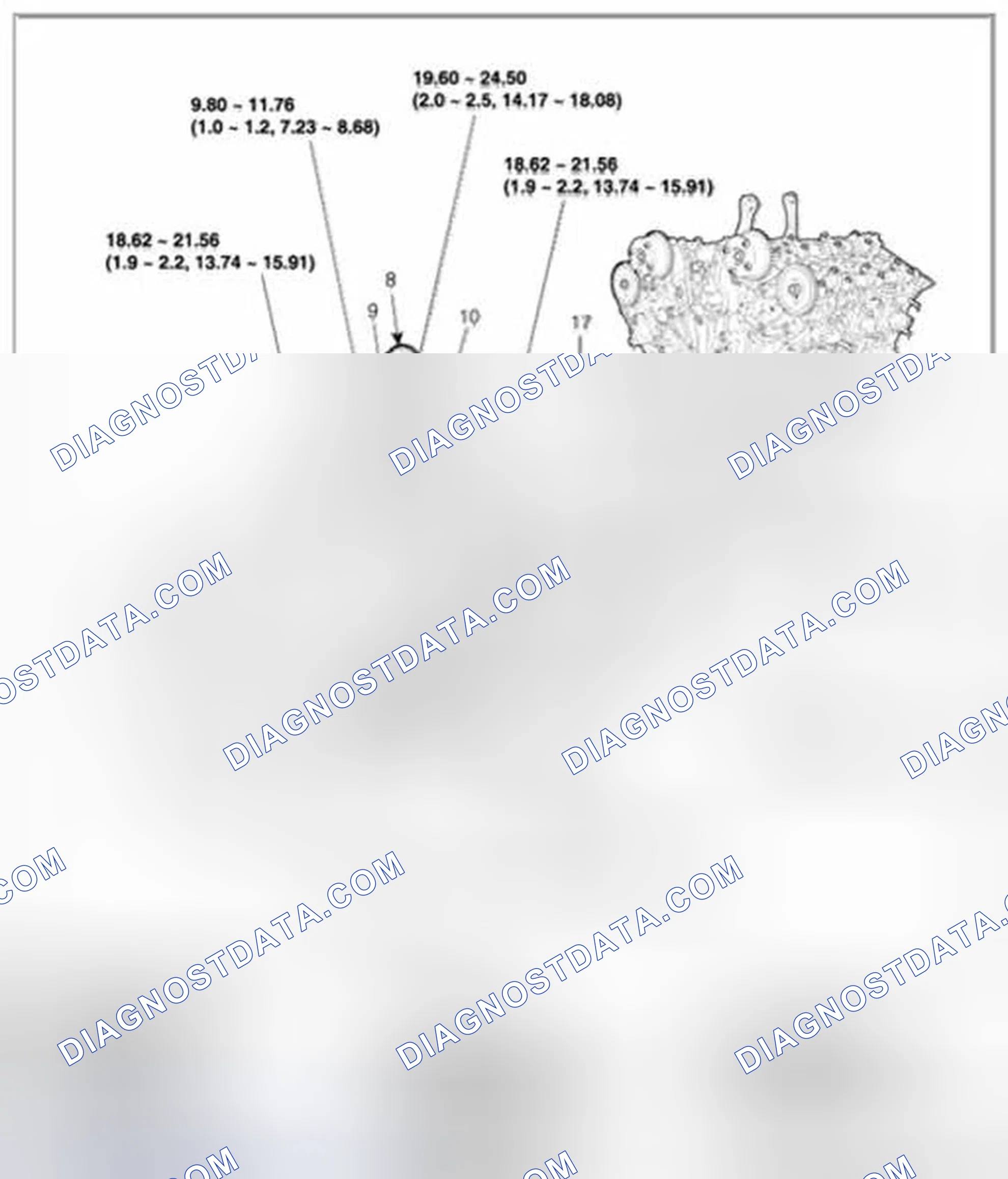 Fig. 31: Exploded View Of Timing Chain System With Torque Specification (2 Of 2)