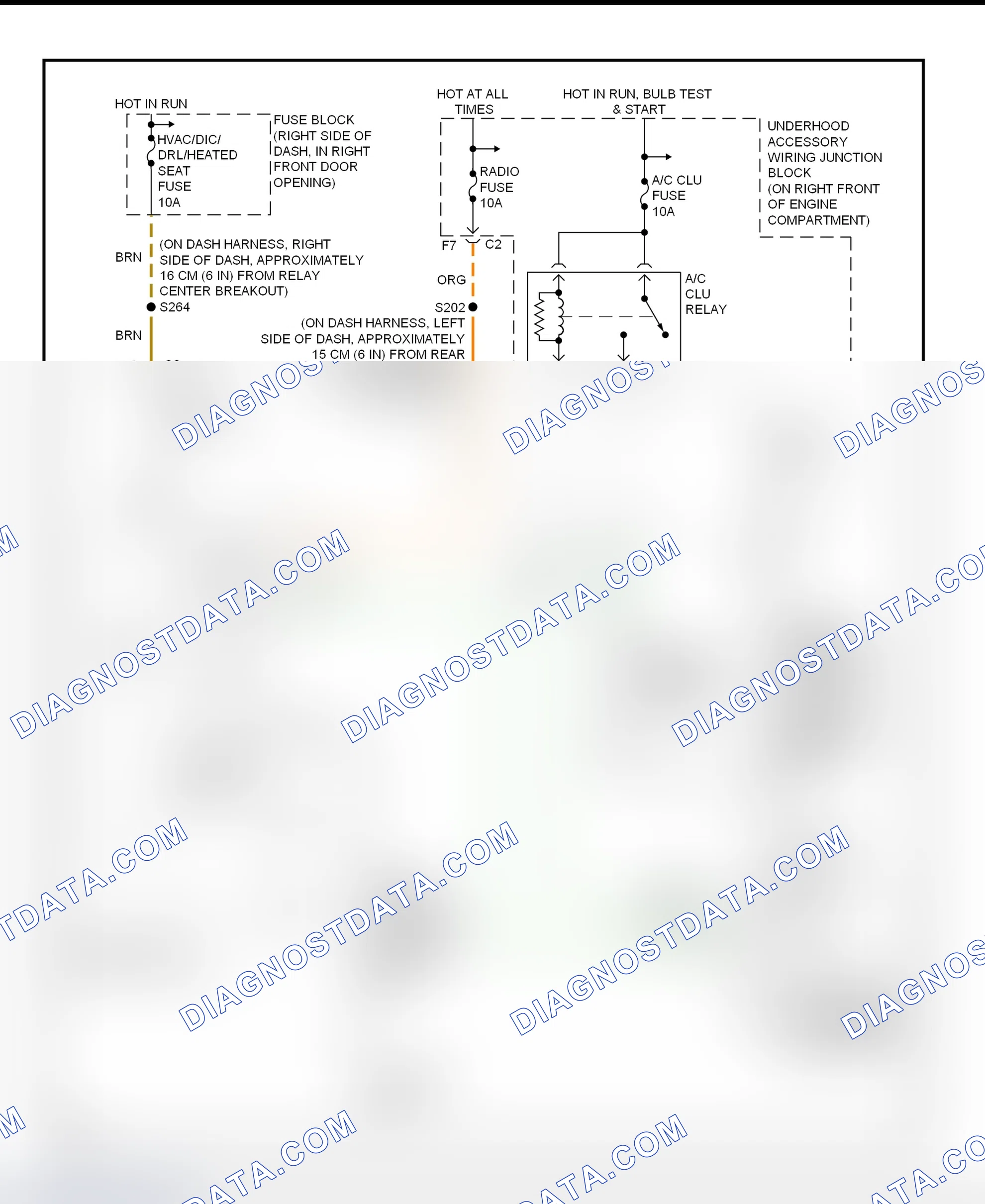 Scheme 34: A/C Compressor Clutch Control Circuit Wiring Diagram (2000 Montana, Silhouette & Venture)