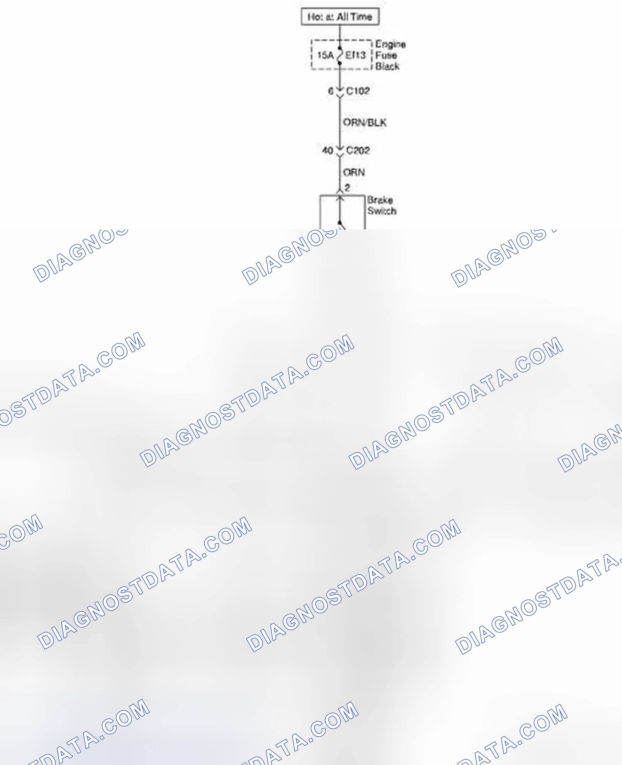 Scheme 13: Stoplamps Circuit Diagram (For NOTCHBACK, HATCHBACK Model)