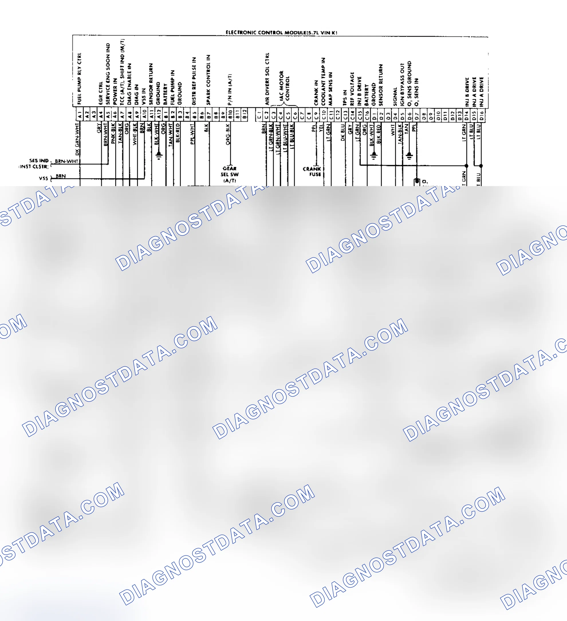 Scheme 161: "P" Series Vans (5.7L) Wiring Diagram