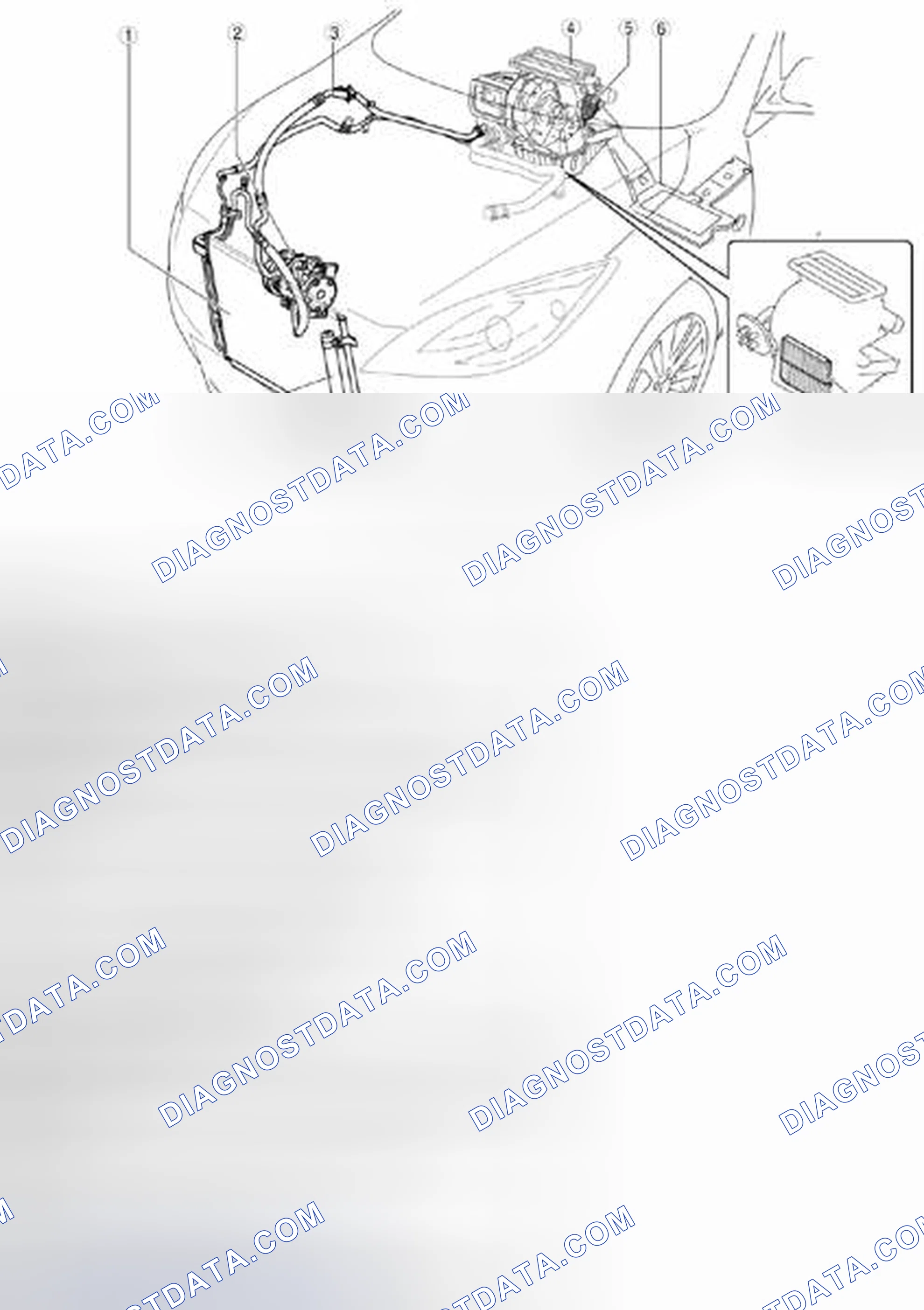 Scheme 66: Identifying HVAC Basic System Components Location - MZR 2.3 DISI Turbo