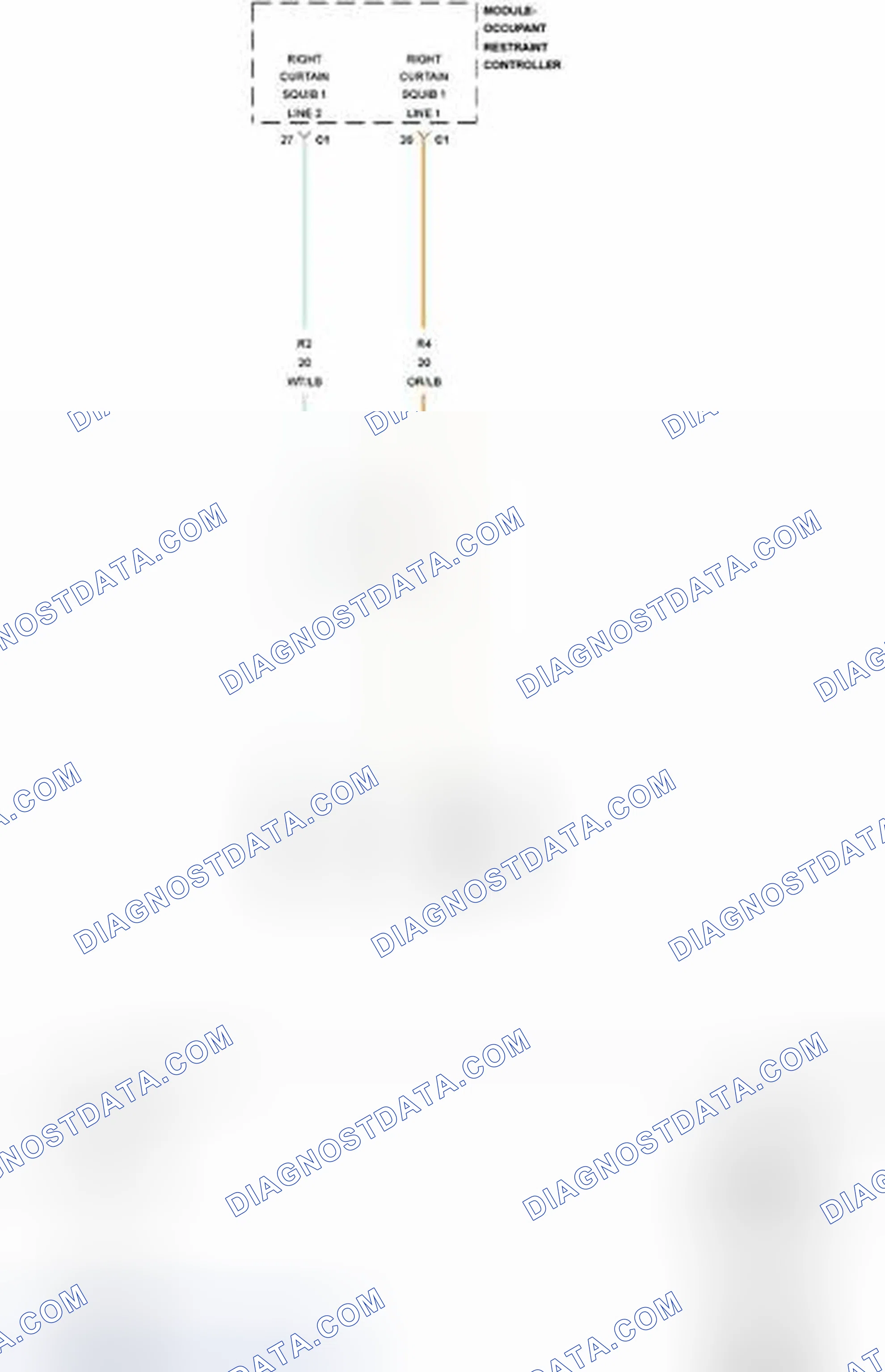 Scheme 111: B0029-11-RIGHT CURTAIN DEPLOYMENT SQUIB 1 - CIRCUIT SHORT TO GROUND