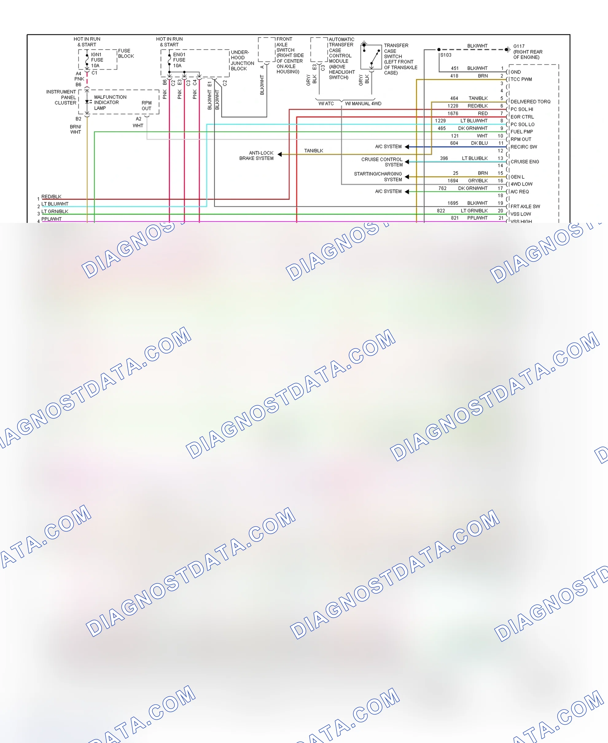 Scheme 177: PCM Wiring Diagram (Sierra, Silverado, Suburban, Tahoe, Yukon & Yukon XL - 4.8L & 5.3L - Except Canadian Built - 5 Of 5)