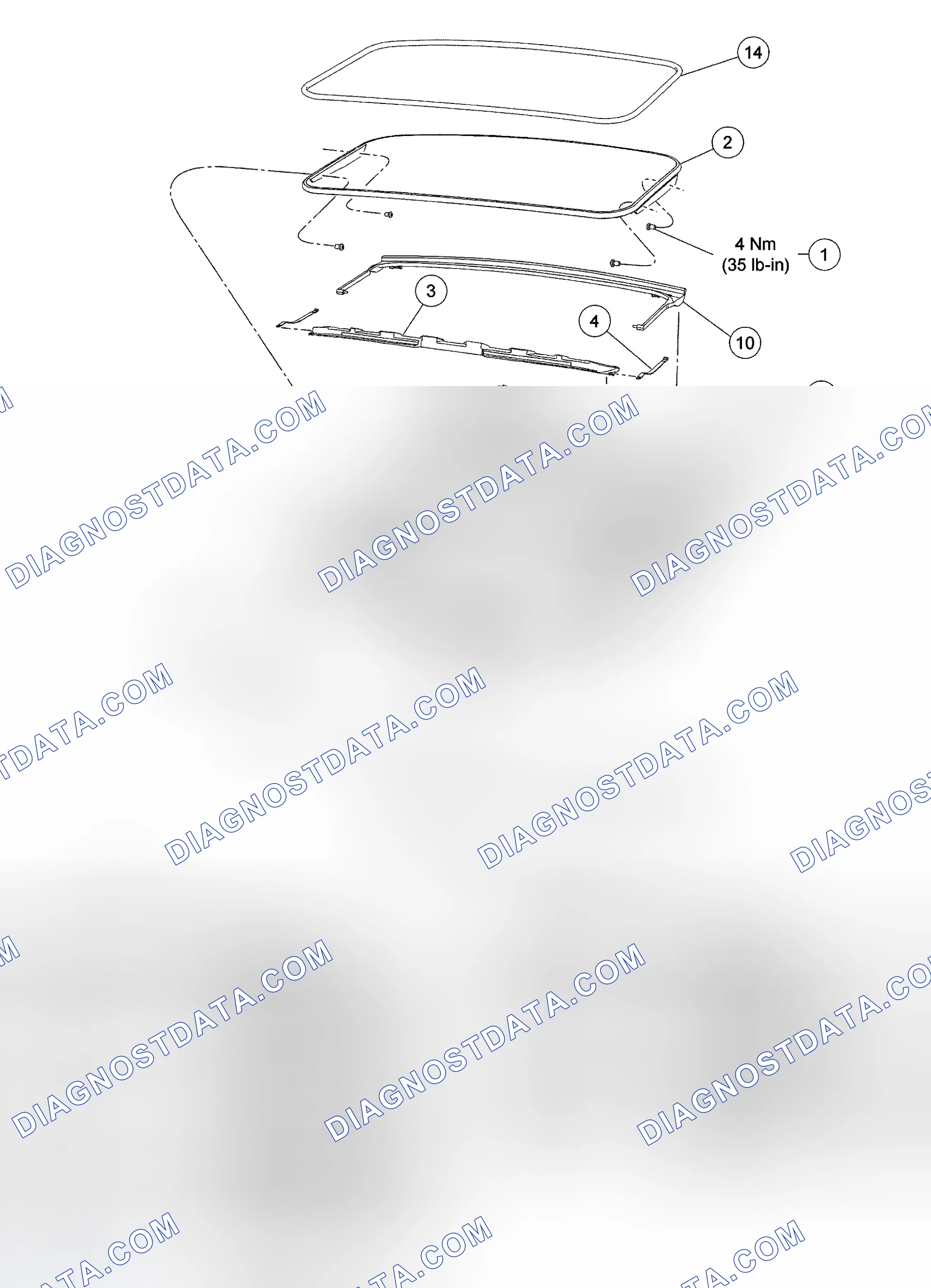 Scheme 20: Roof Opening Panel - Exploded View
