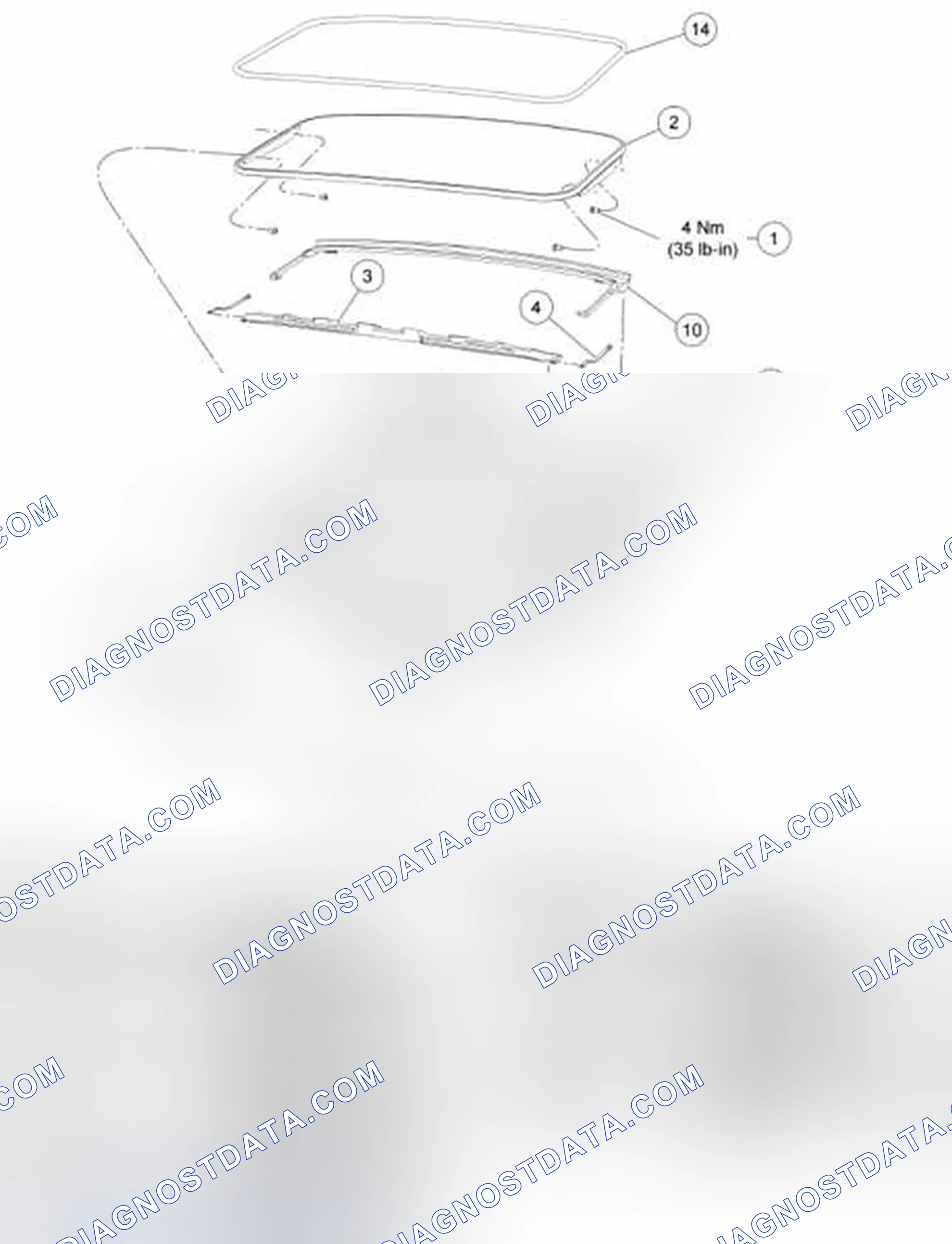 Scheme 18: Roof Opening Panel - Exploded View