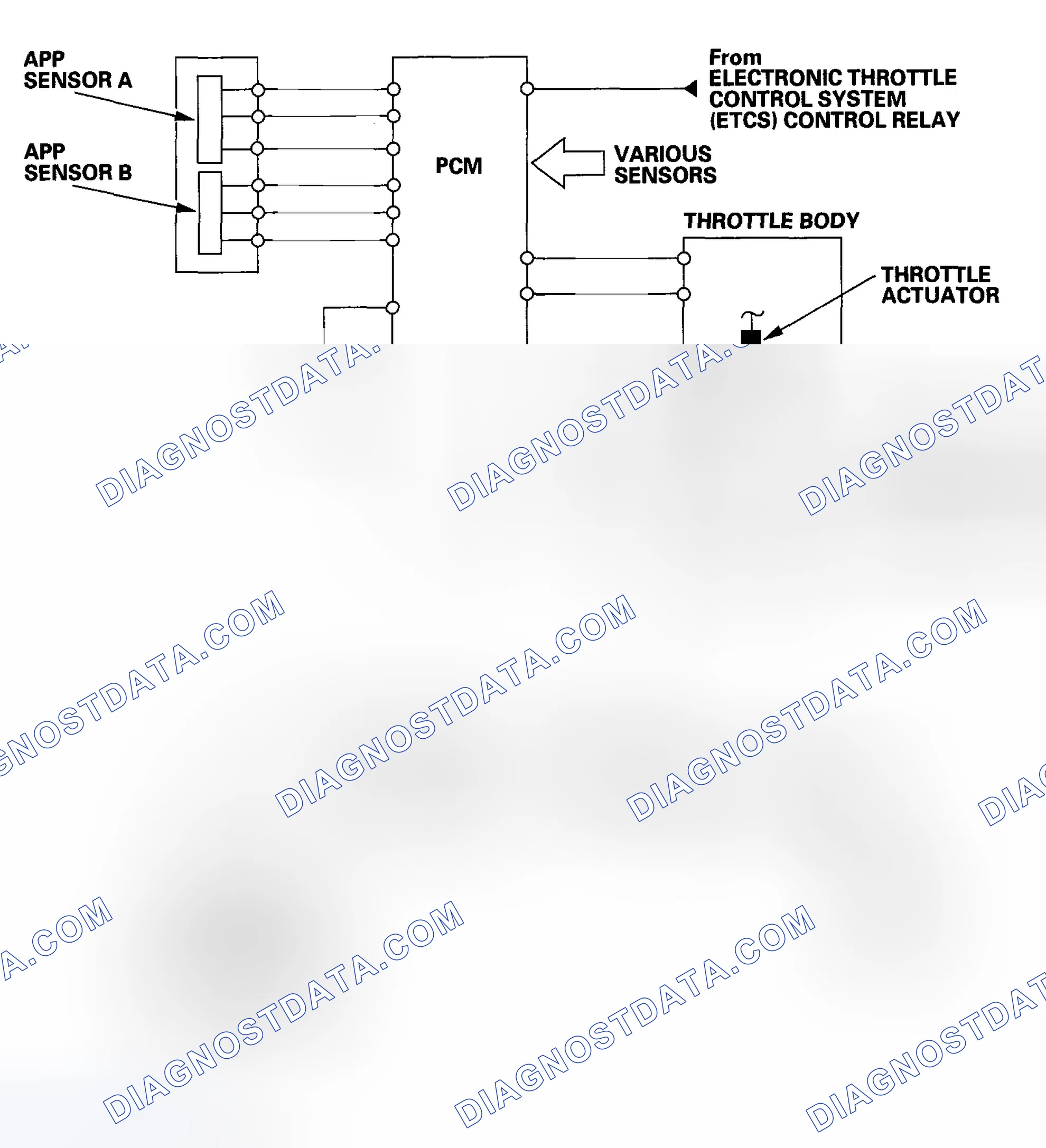 Scheme 49: Electronic Throttle Control System Diagram