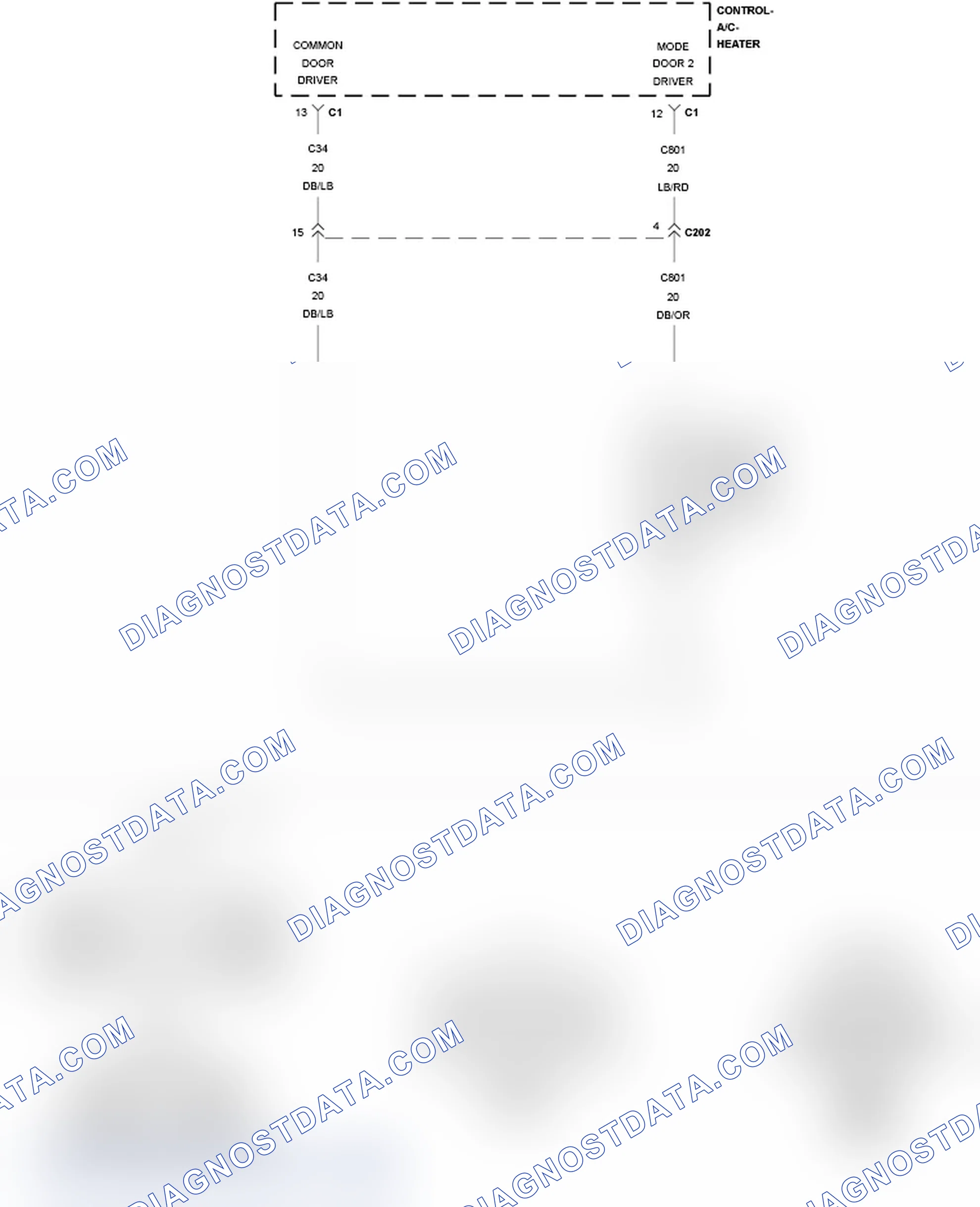 Scheme 27: B1049-FLOOR/DEFROST MODE DOOR CONTROL CIRCUIT OPEN