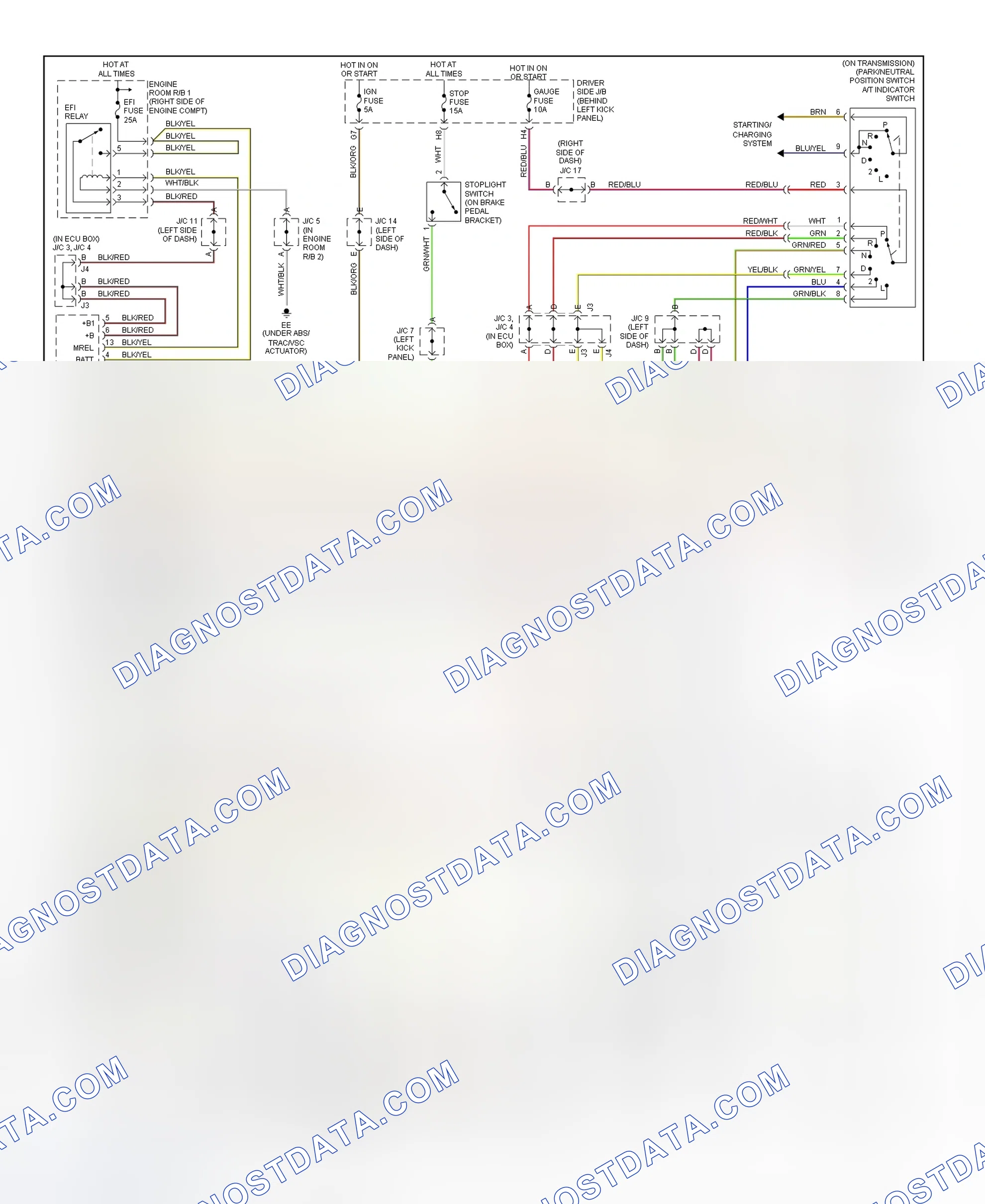 Scheme 47: Transmission Electronic Control System Wiring Diagram (2002 GS 430)