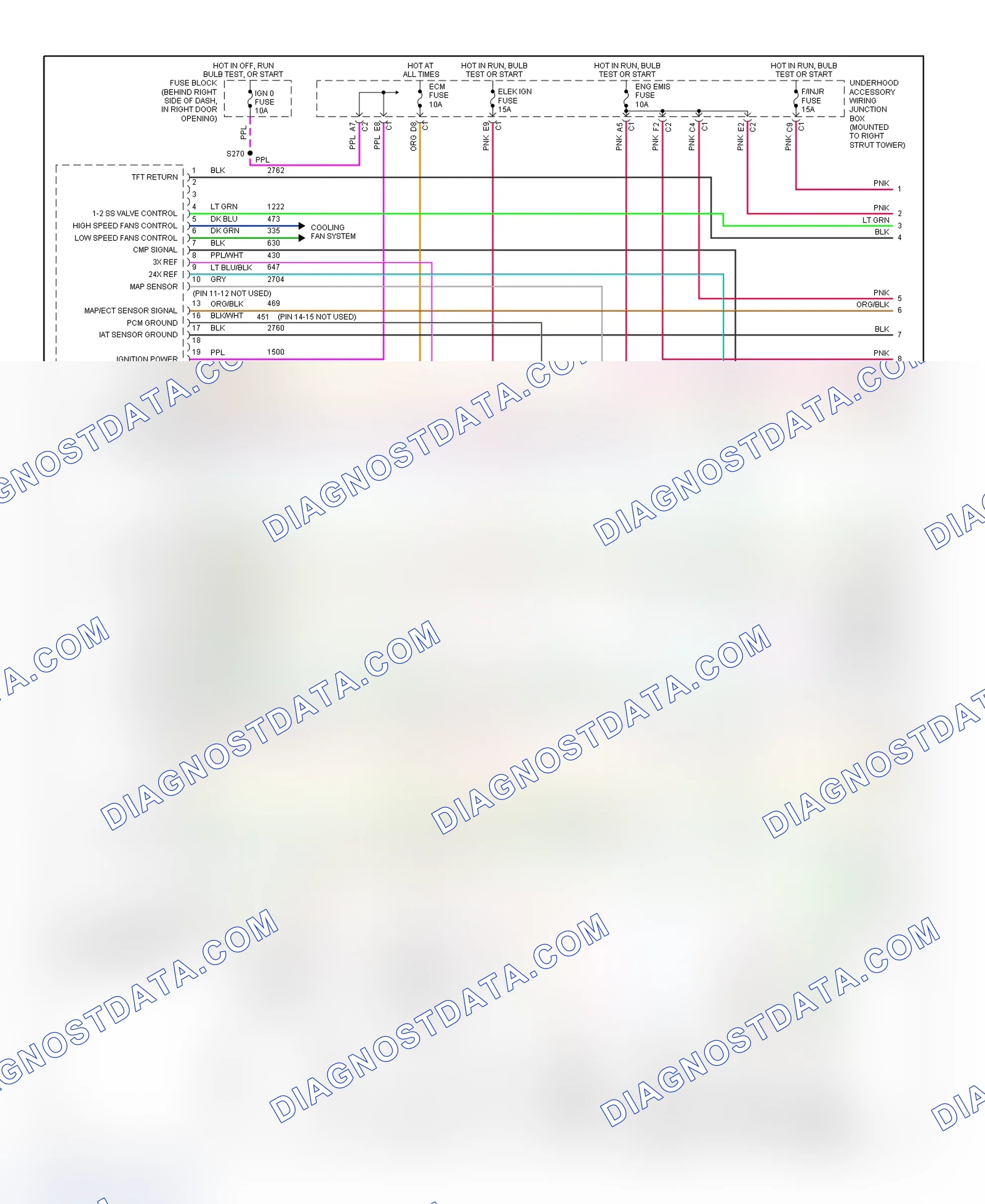 Scheme 44: PCM Wiring Diagram (Century - 3.1L - 1 Of 4)