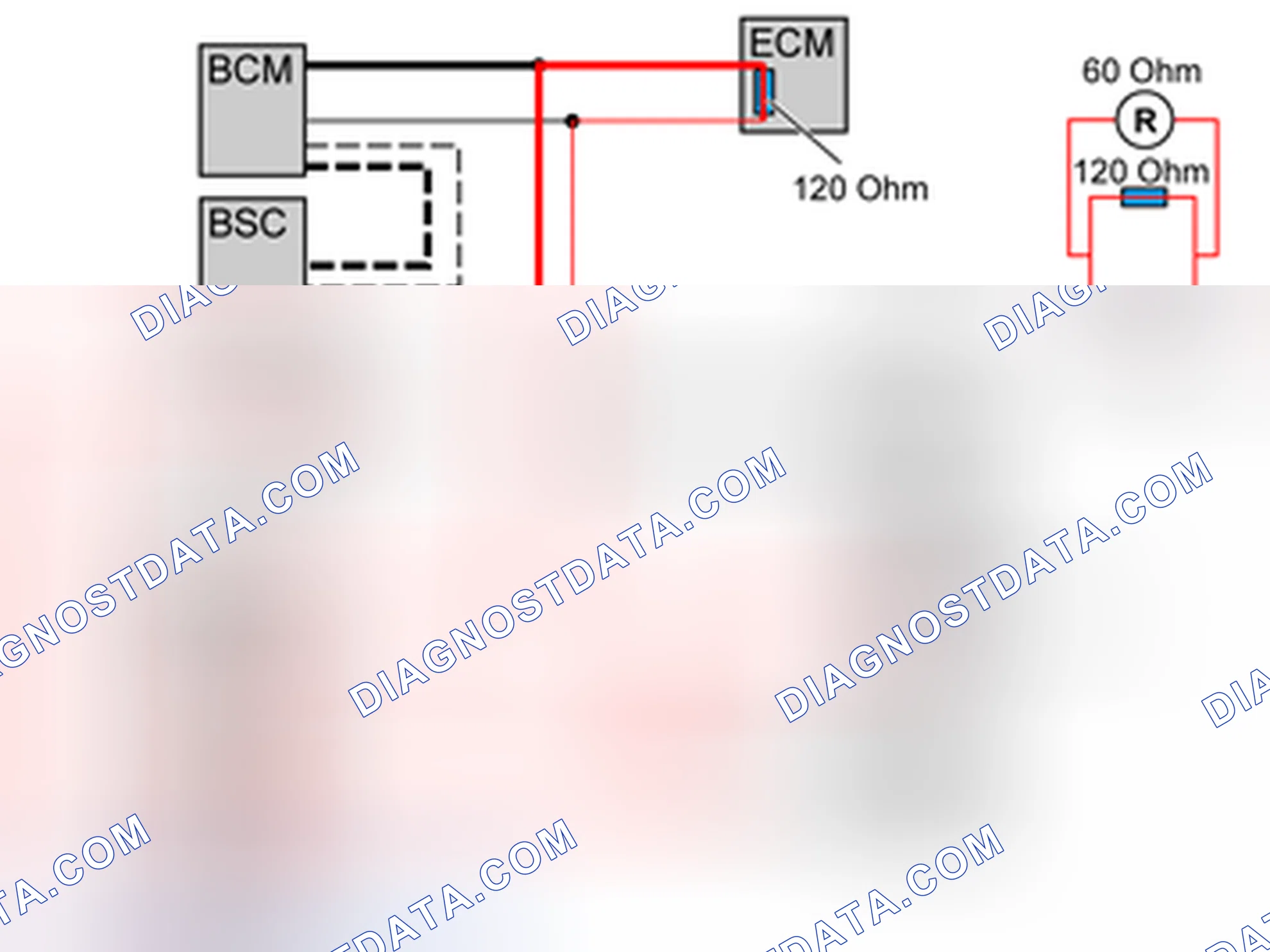 Scheme 88: Resistance measurement in high-speed net HS CAN (High Speed), example