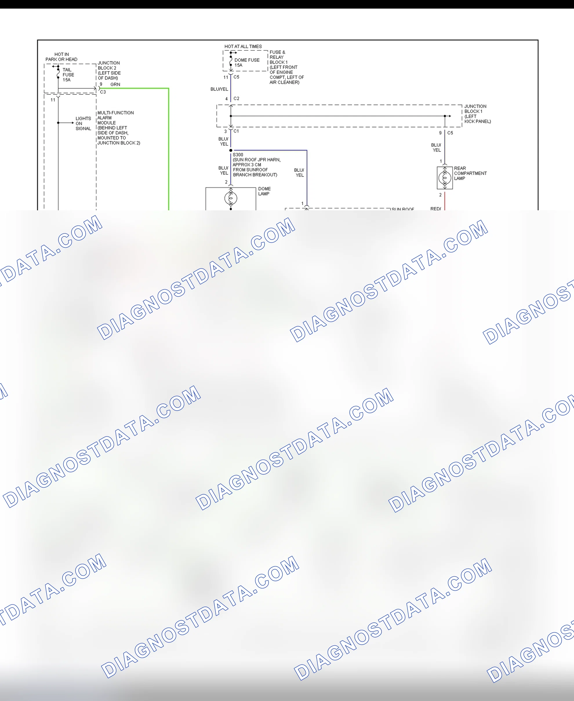 Scheme 56: Illumination/Interior Lights Wiring Diagram (Prizm)