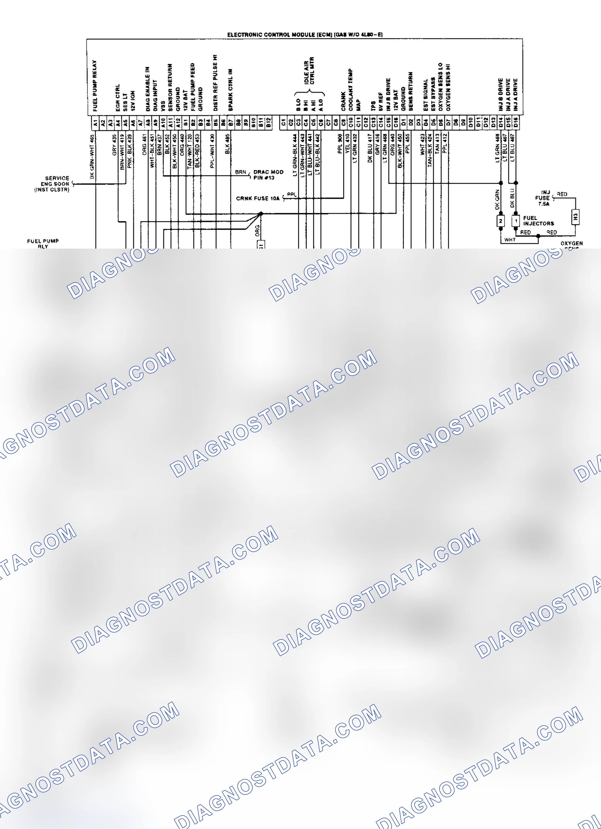 Scheme 18: Wiring Diagram ("P" Series Chassis 5.7L & 7.4L W/O 4L80-E Trans.)