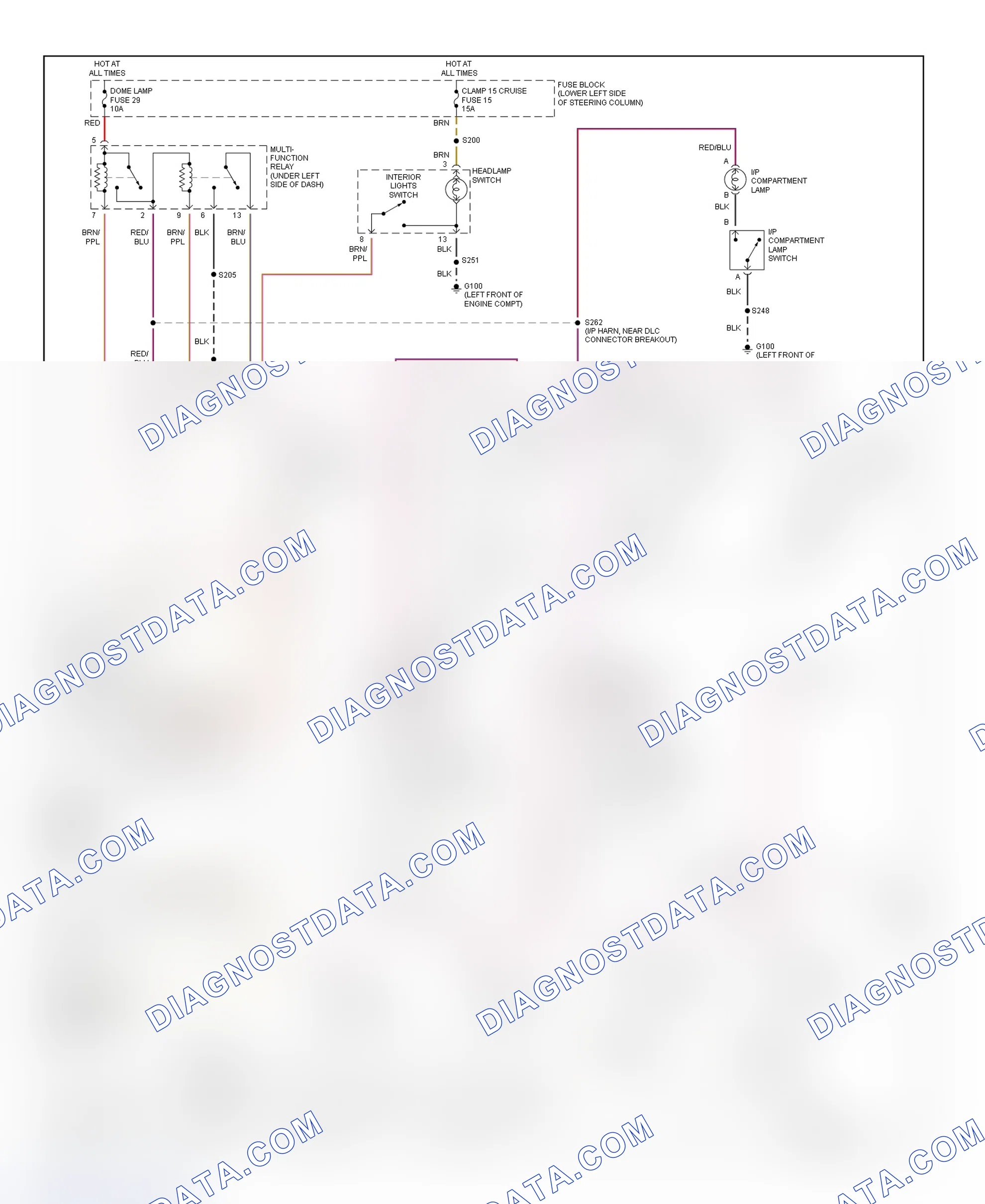 Scheme 22: Illumination/Interior Lights Wiring Diagram (Catera - 1 Of 2)