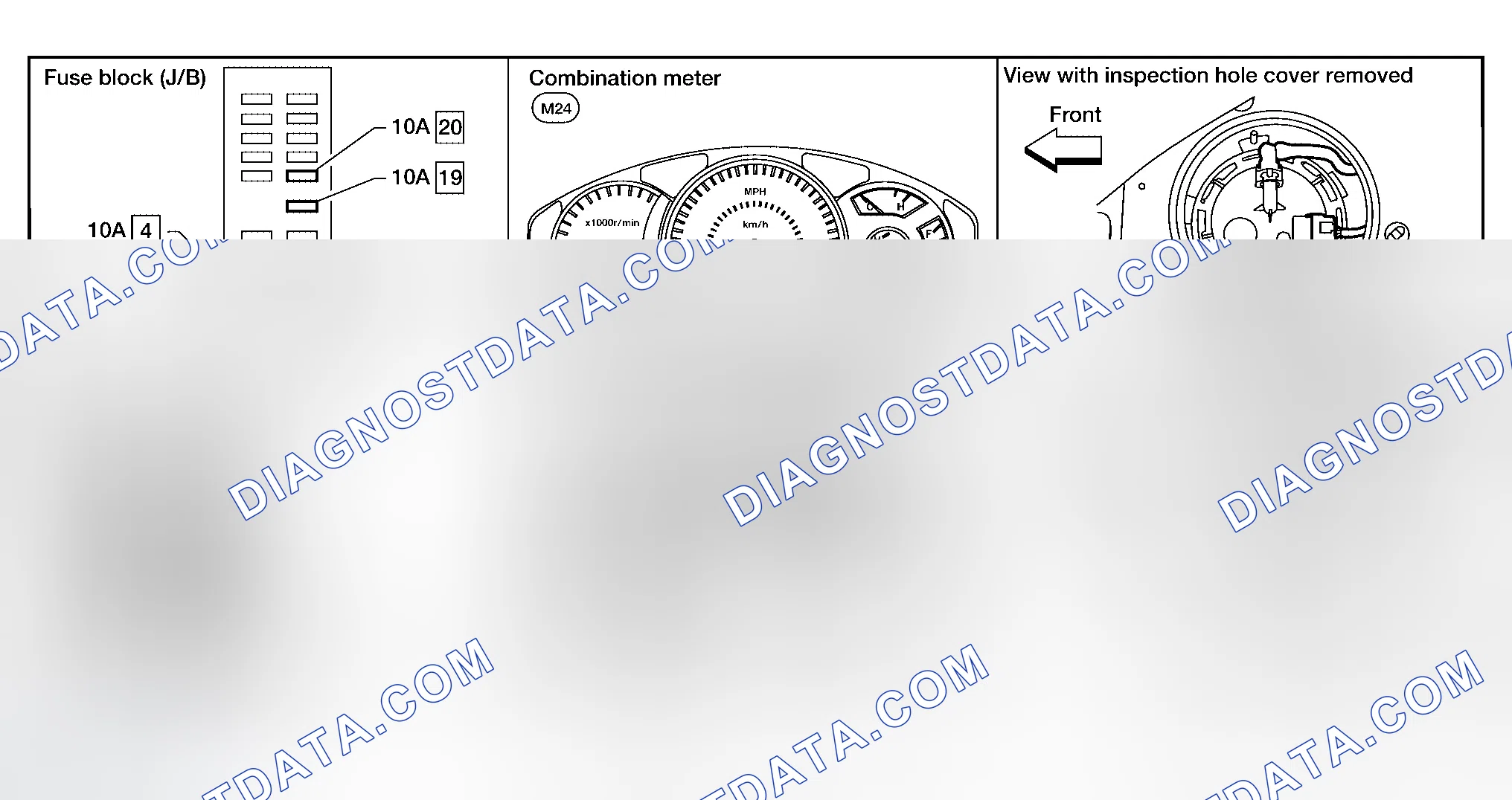 Scheme 1: COMPONENT PARTS AND HARNESS CONNECTOR LOCATION