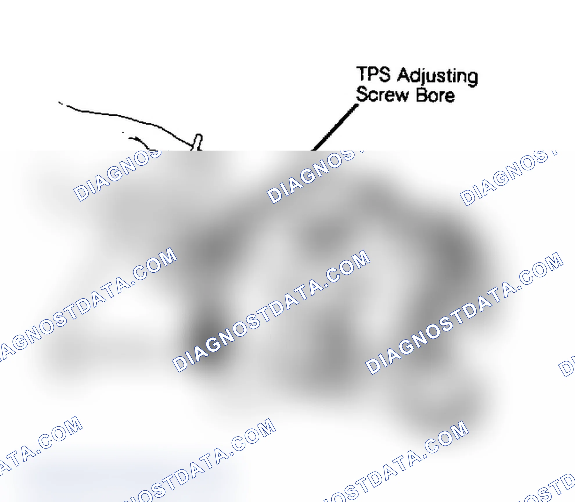 Scheme 5: TPS Adjustment Screw Location For E4ME (Plug Must Be Drilled Out To Adjust Screw)