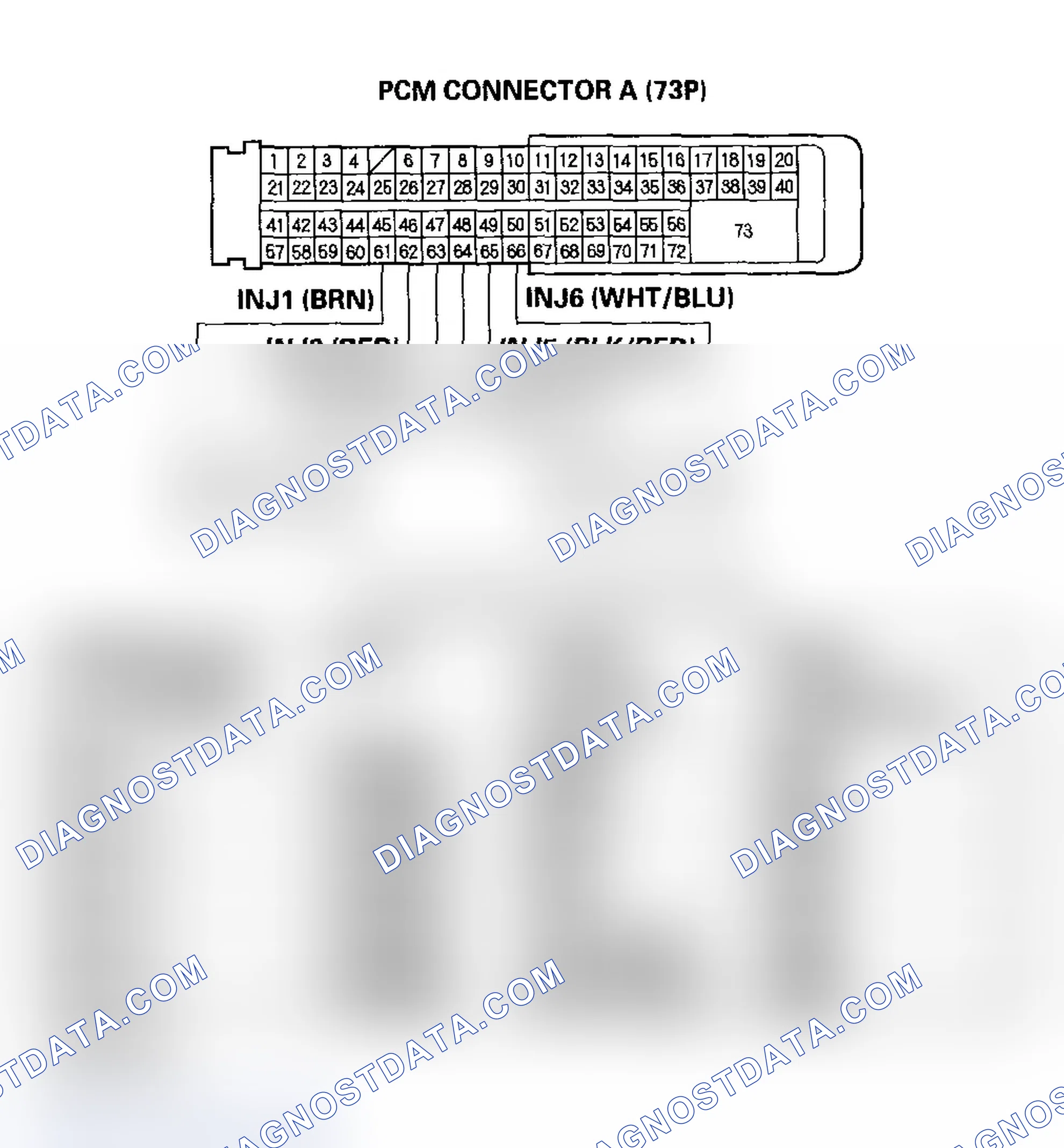 Scheme 101: DTC P0201, P0202, P0203, P0204, P0205, P0206: No. 1 Injector Circuit Malfunction; No. 2 Injector Cir