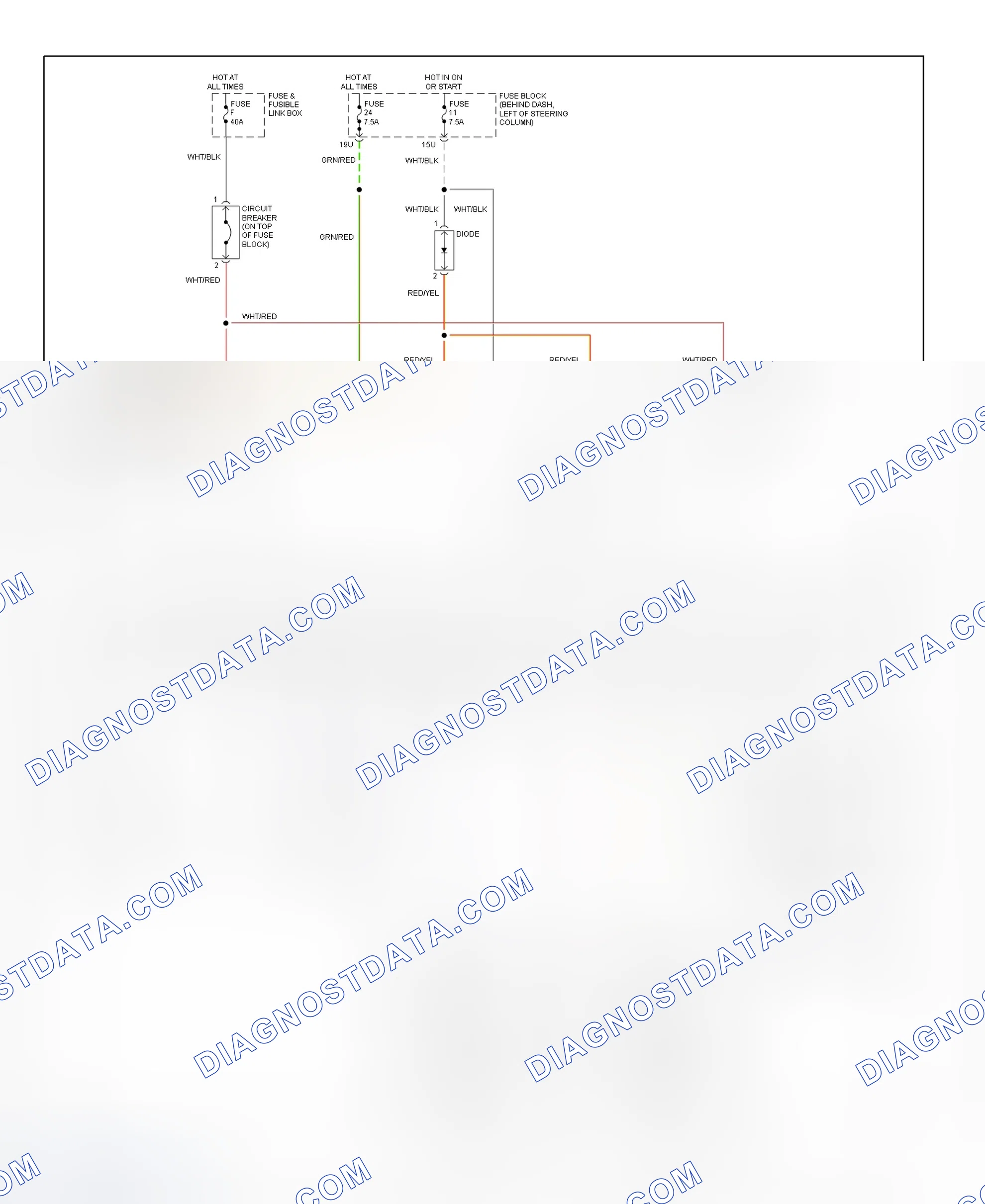 Fig. 4: Power Window System Wiring Diagram (Pathfinder)
