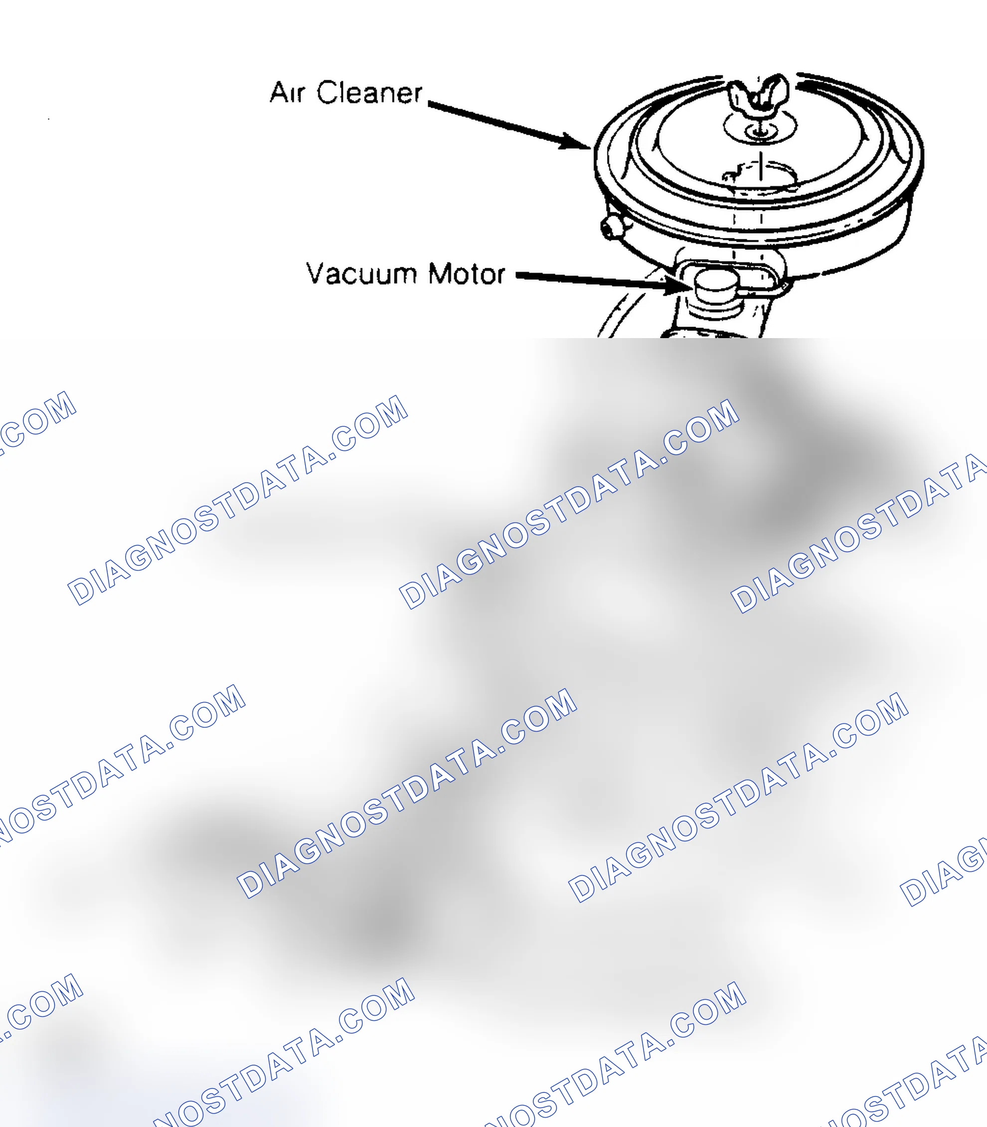 Scheme 79: Air Cleaner Assembly (V8 Engine) All Light Duty emission vehicles use preheated air to warm carburetor.