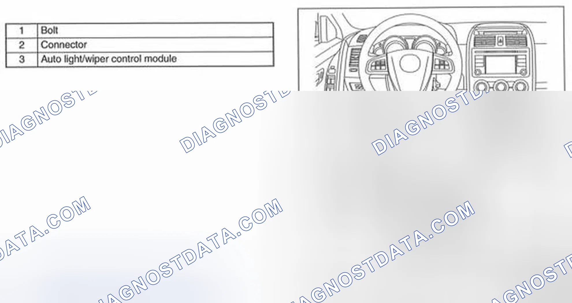 Scheme 52: AUTO LIGHT/WIPER CONTROL MODULE REMOVAL/INSTALLATION
