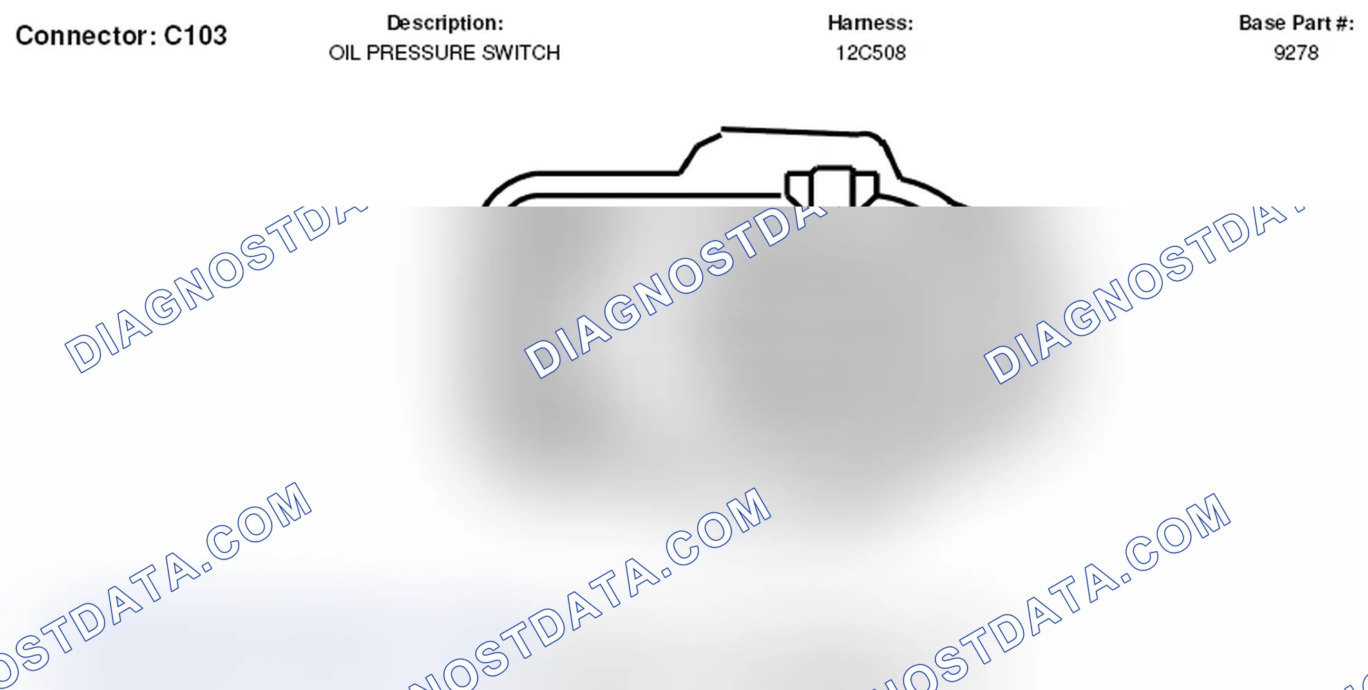 Scheme 8: Oil Pressure Switch Connector End View (C103)