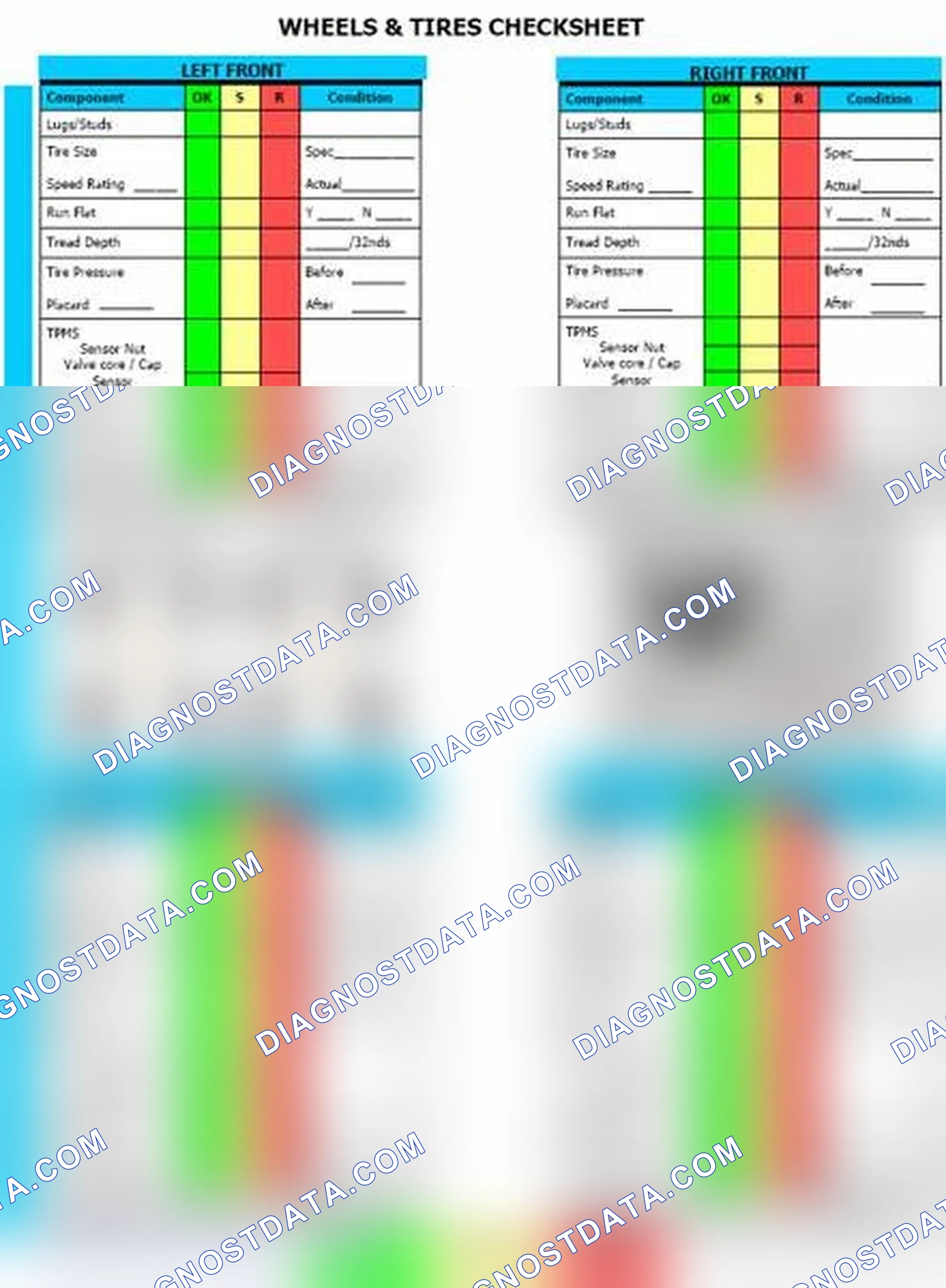Scheme 35: Wheels & Tires Checksheet (2 Of 2)