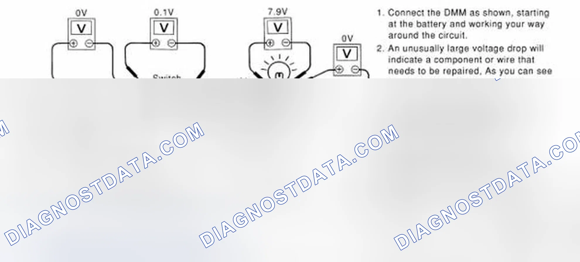 Scheme 58: MEASURING VOLTAGE DROP - STEP-BY-STEP