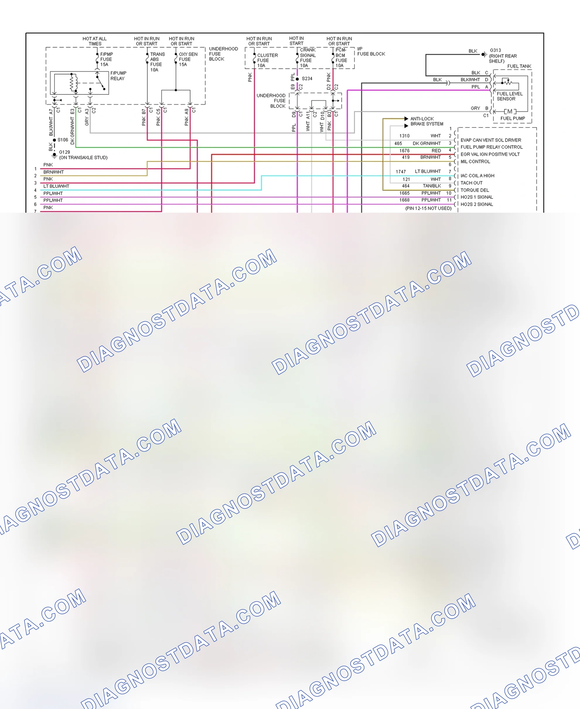 Scheme 124: PCM Wiring Diagram (Intrigue - 3.5L - 4 Of 4)