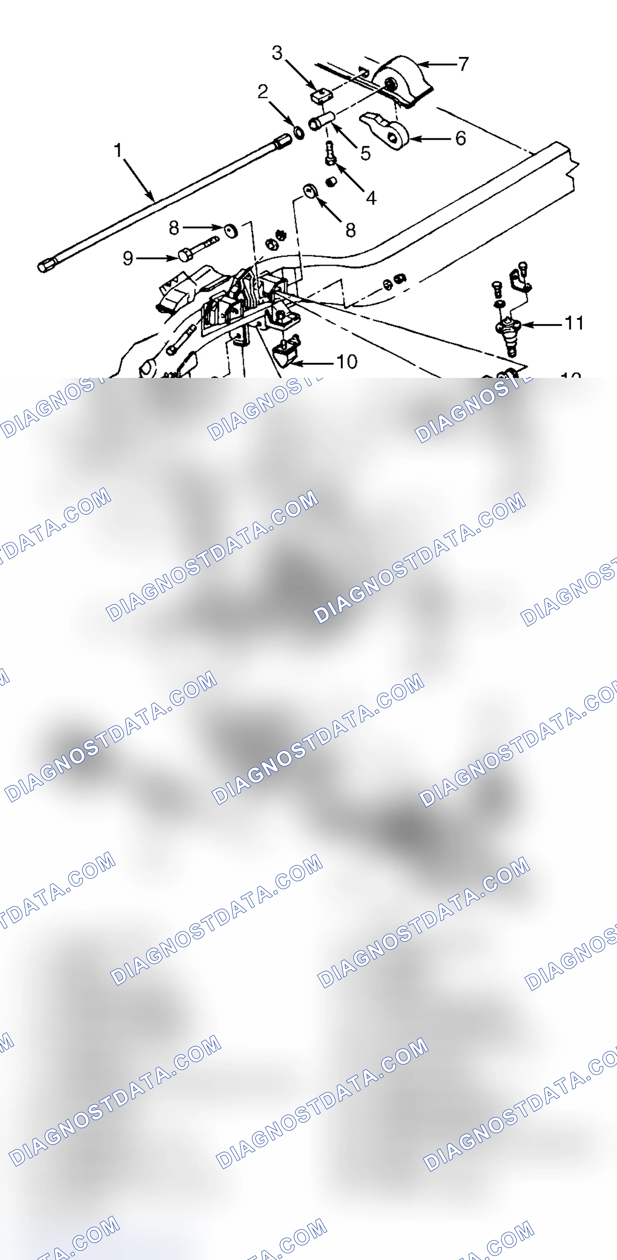 Scheme 8: Exploded View Of Front Suspension (Astro & Safari - Other Models Similar)