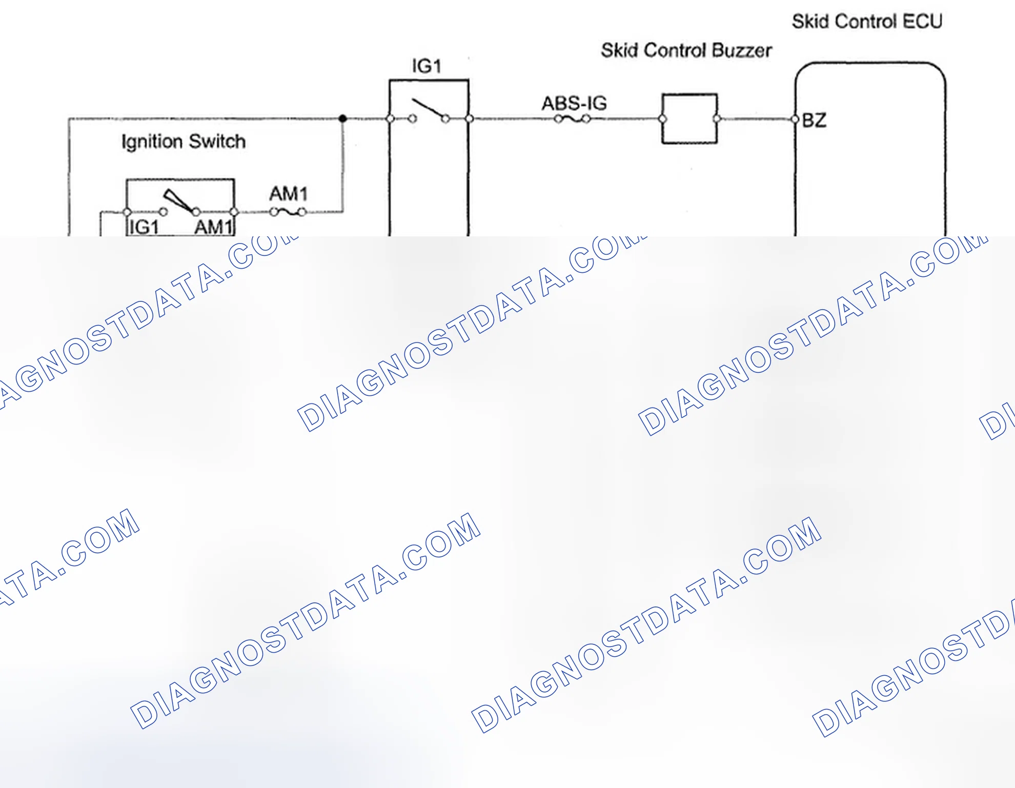 Scheme 74: Skid Control Buzzer Circuit - Wiring Diagram
