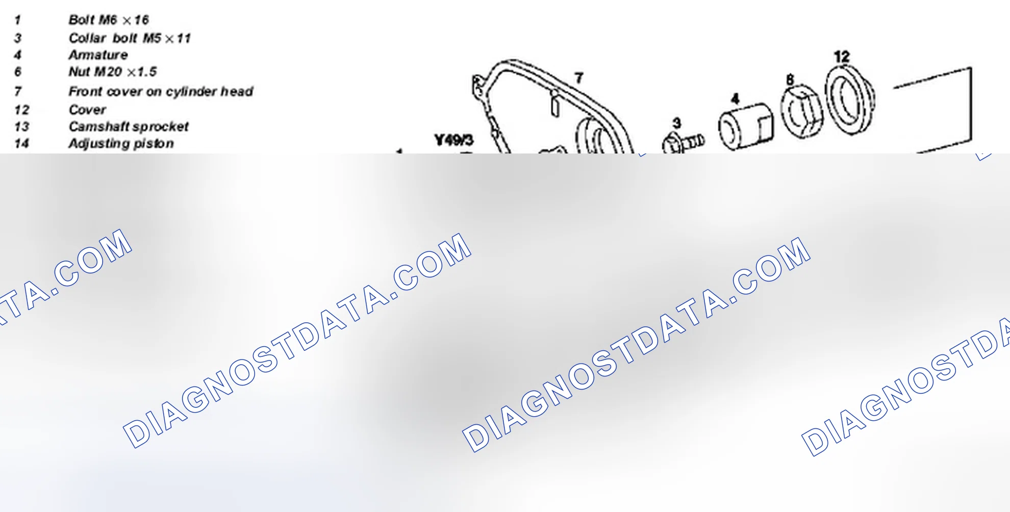 Scheme 2: Identifying Exhaust Camshaft Solenoid Components - Engine 271.921 /940 /941 /944 /946 /948 /955 /956